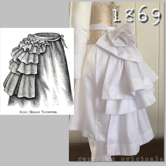 1869 Stiff Muslin Tournure Toile (A90603)