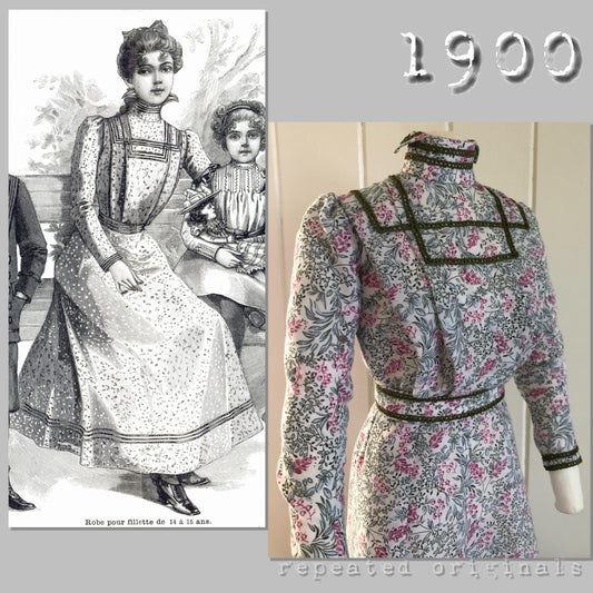 1900 Dress for girl 14 to 15 years Toile