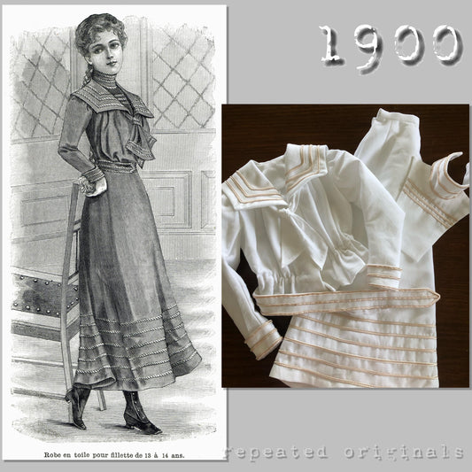 1900 Dress for girl 12 to 14 Toile