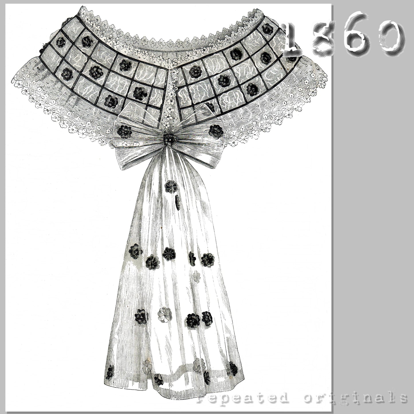 1860 Bertha Sewing Pattern - INSTANT DOWNLOAD PDF