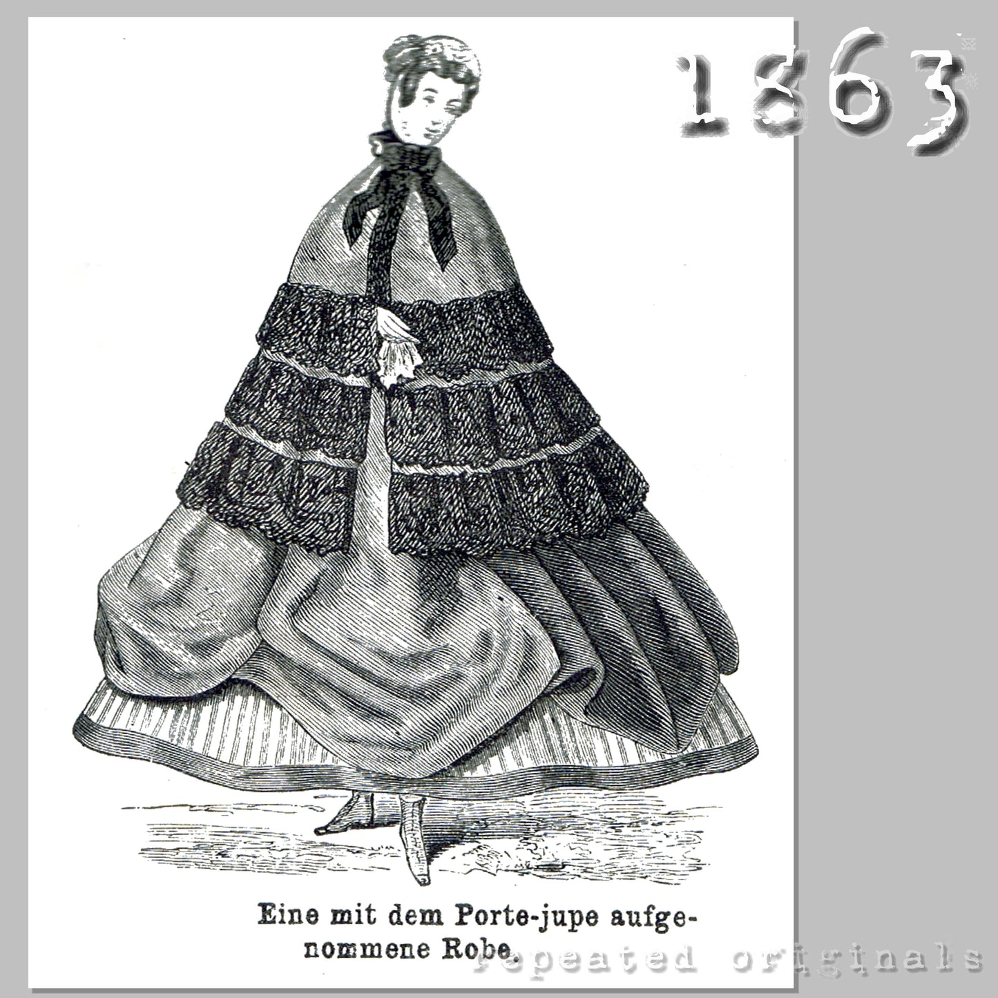 1863 Porte-Jupe Sewing Pattern - INSTANT DOWNLOAD PDF