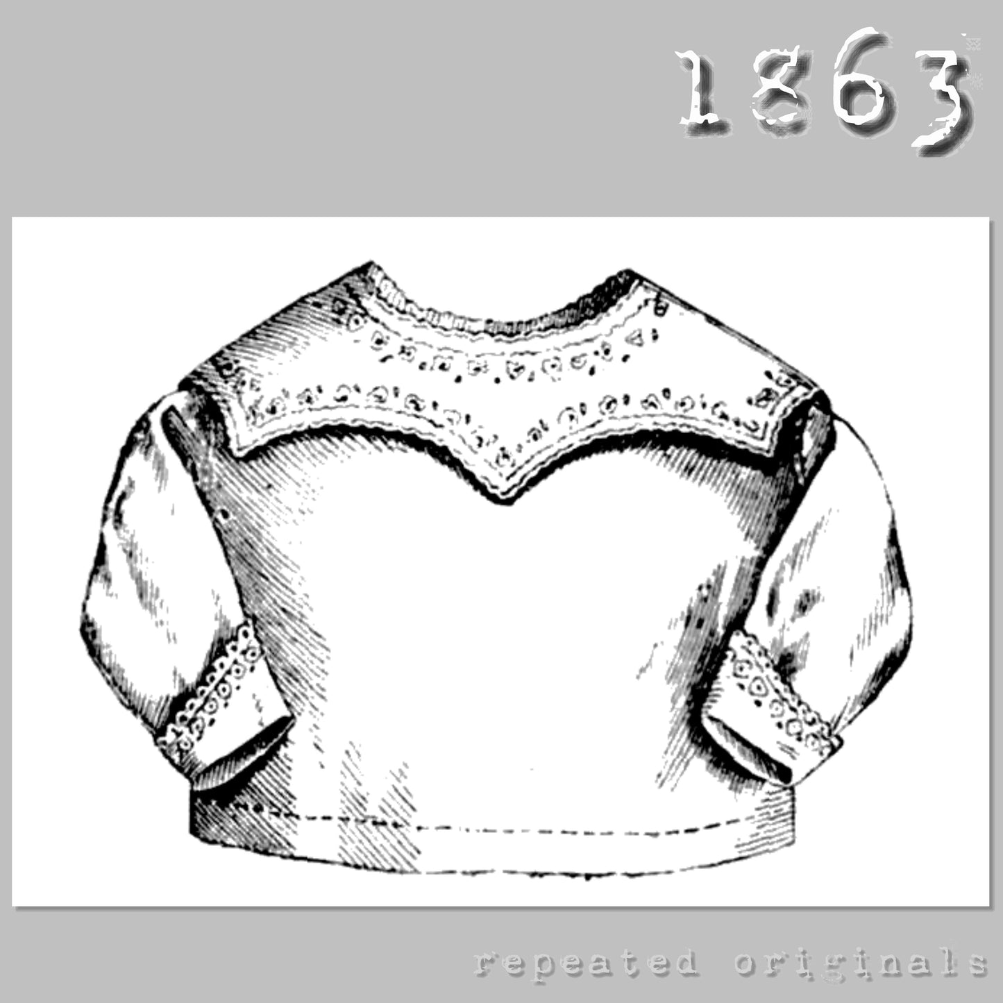 1863 Jacket for Newborn Infant - INSTANT DOWNLOAD PDF