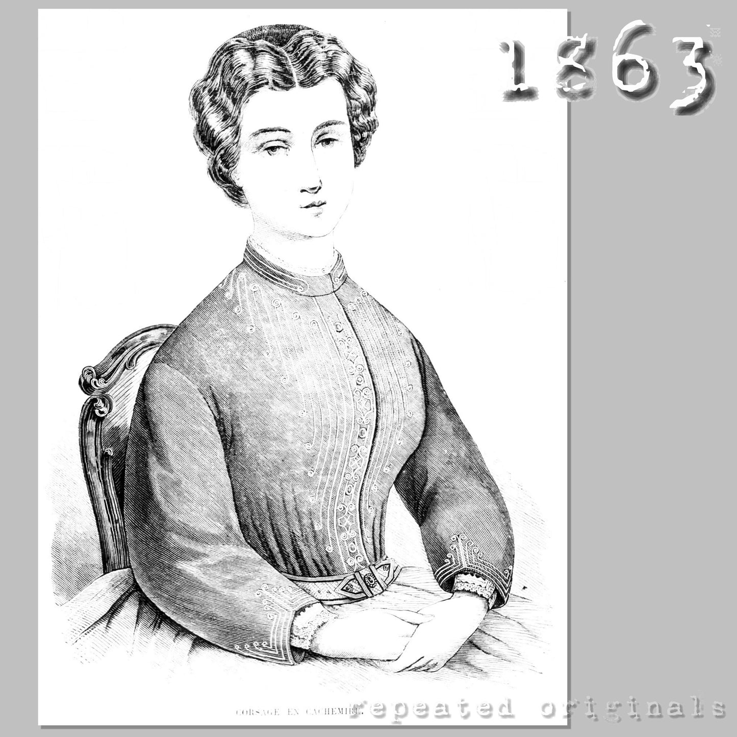 1863 Cashmere Blouse Sewing Pattern - INSTANT DOWNLOAD PDF