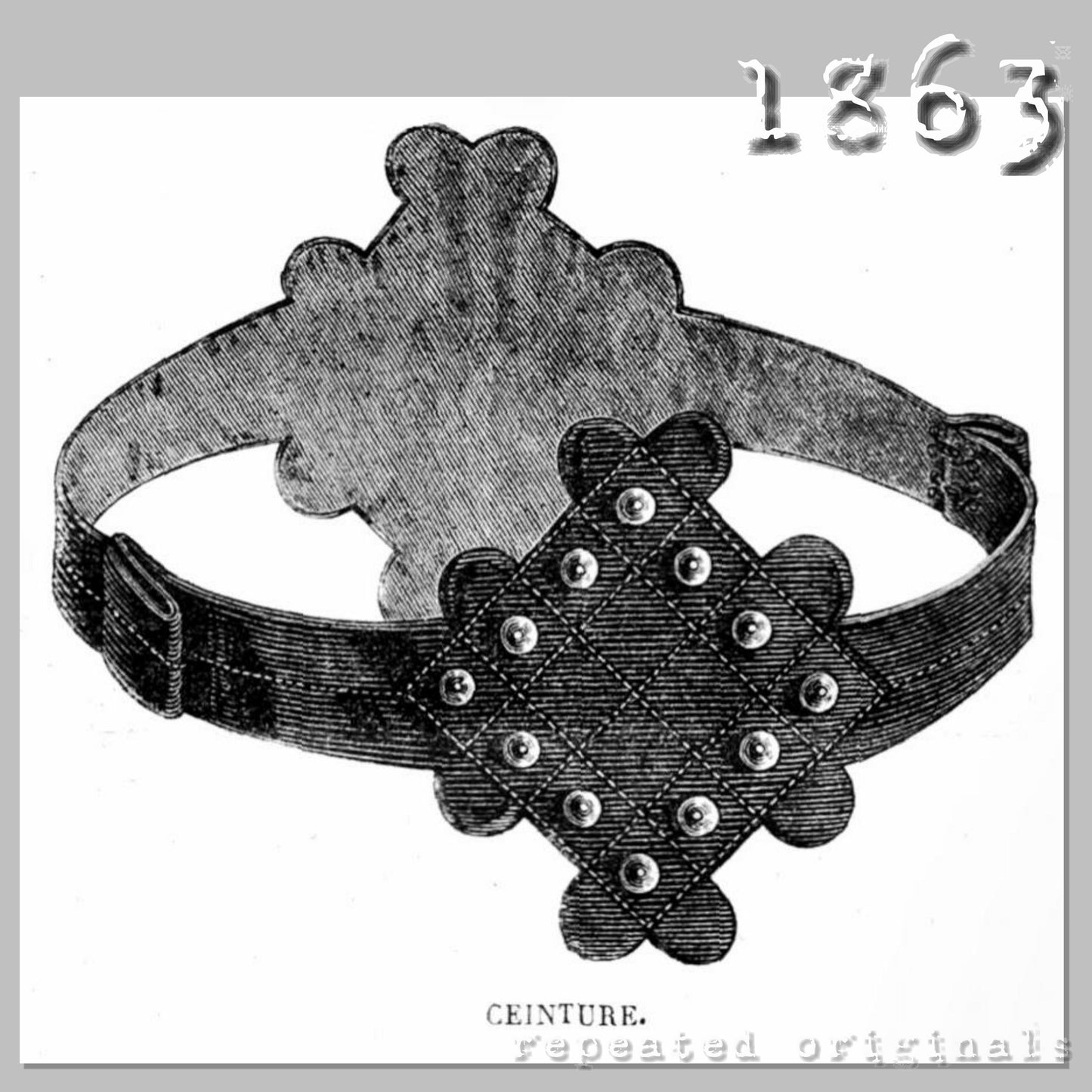1863 Belt Sewing Pattern - INSTANT DOWNLOAD PDF