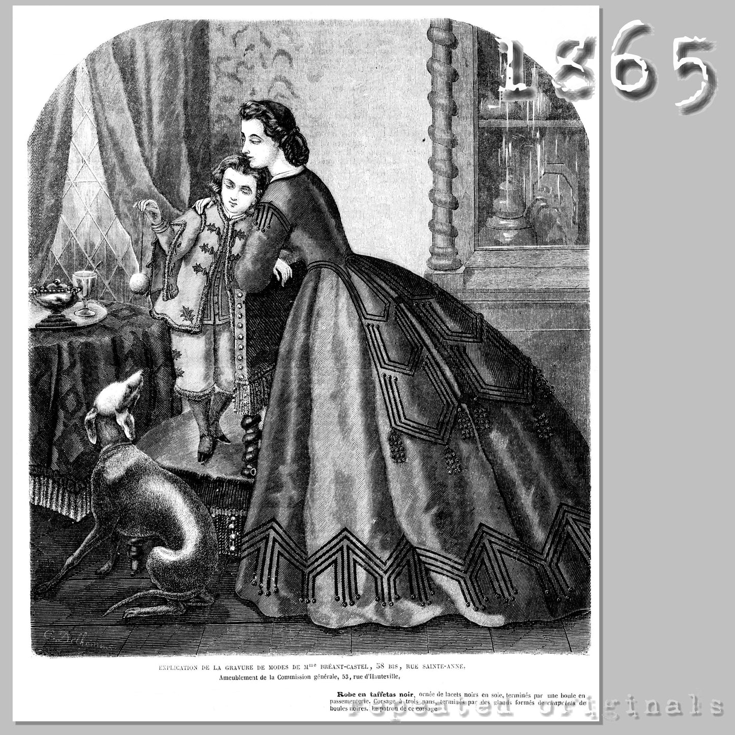 1865 Bodice Sewing Pattern - INSTANT DOWNLOAD PDF