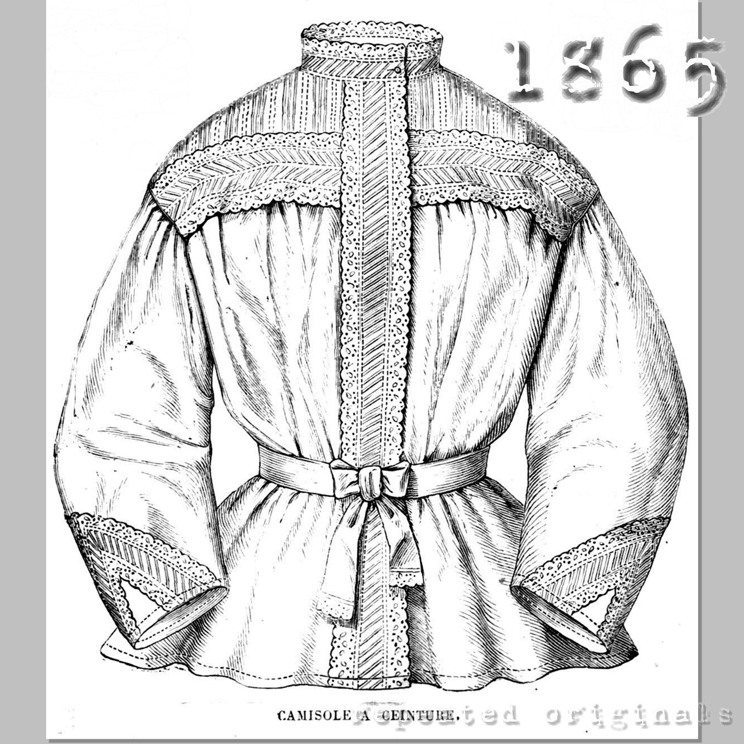 1865 Belted Camisole Sewing Pattern - INSTANT DOWNLOAD PDF