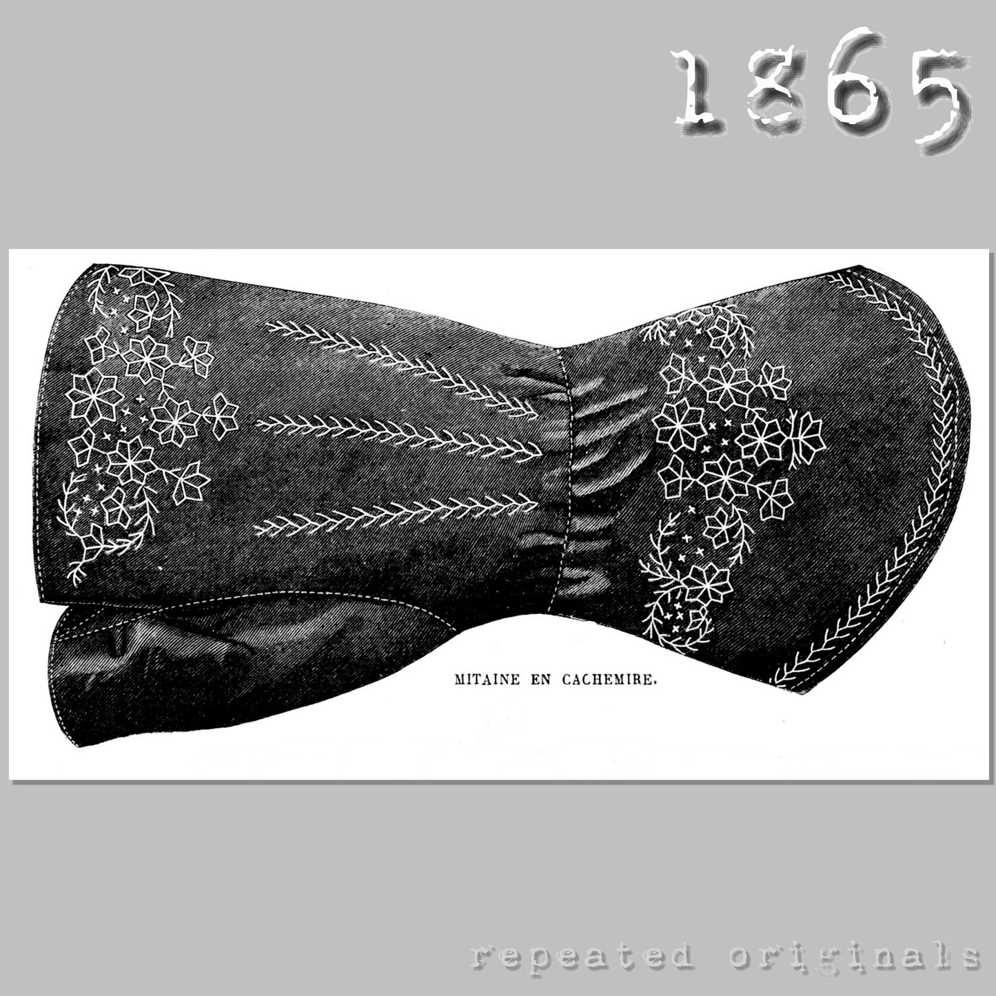 1865 Mitt Sewing Pattern - INSTANT DOWNLOAD PDF