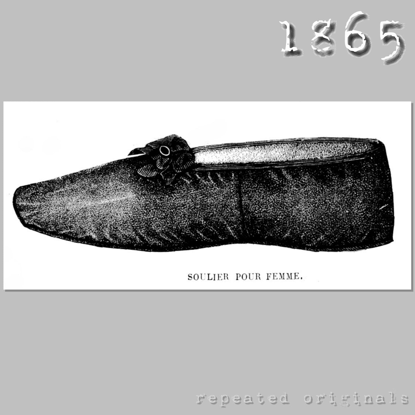 1865 Lady's Shoe Sewing Pattern - INSTANT DOWNLOAD PDF