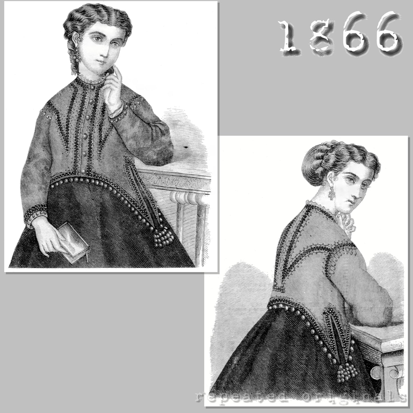 1866 Indoor Jacket Sewing Pattern - INSTANT DOWNLOAD PDF