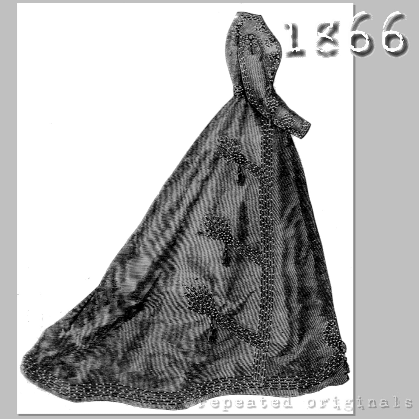 1866 Winter Dresses Sewing Pattern - INSTANT DOWNLOAD PDF
