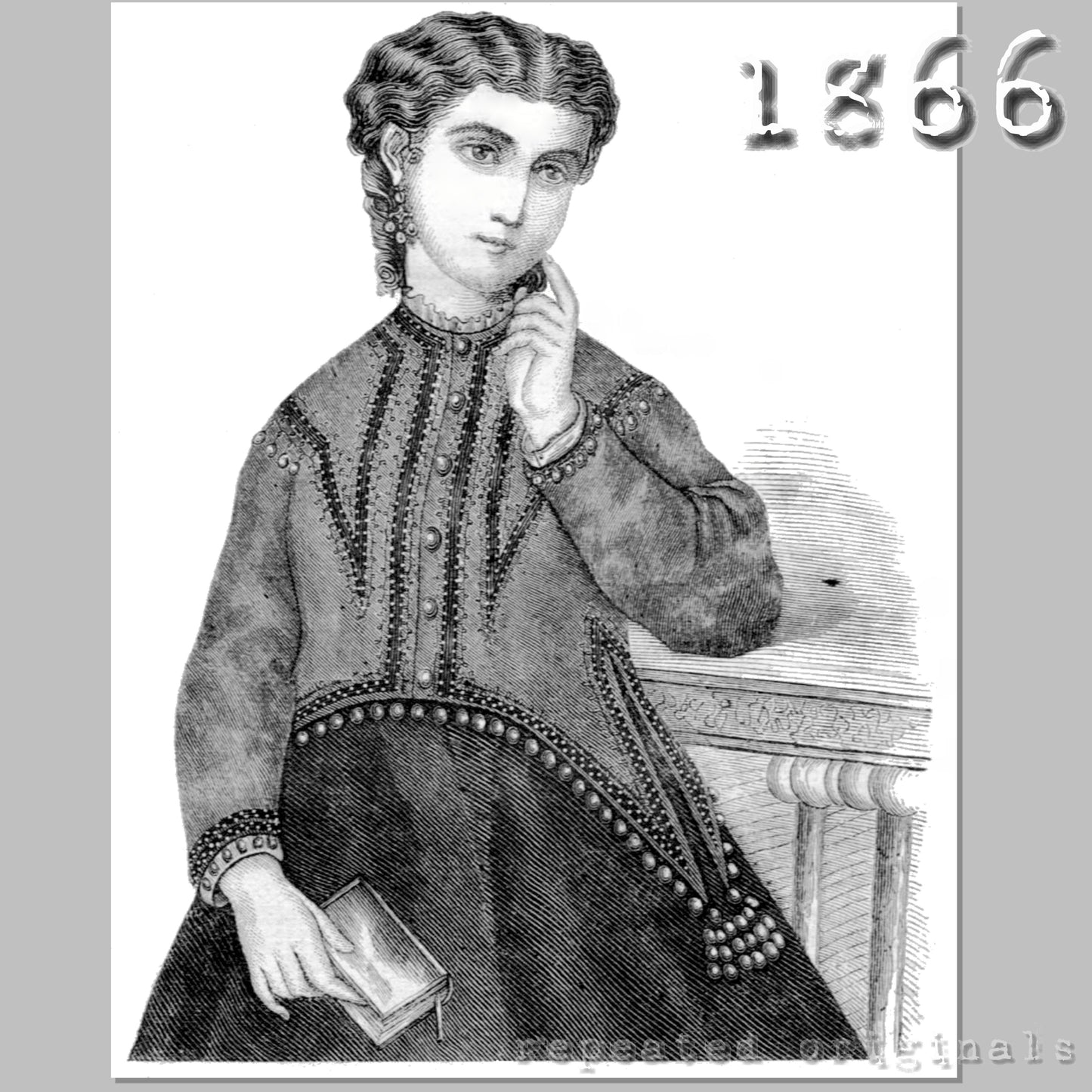 1866 Indoor Jacket Sewing Pattern - INSTANT DOWNLOAD PDF