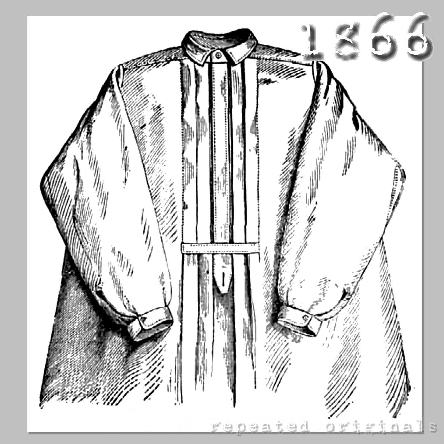1866 Shirt for Boy 12 - 14 Years Sewing Pattern - INSTANT DOWNLOAD PDF