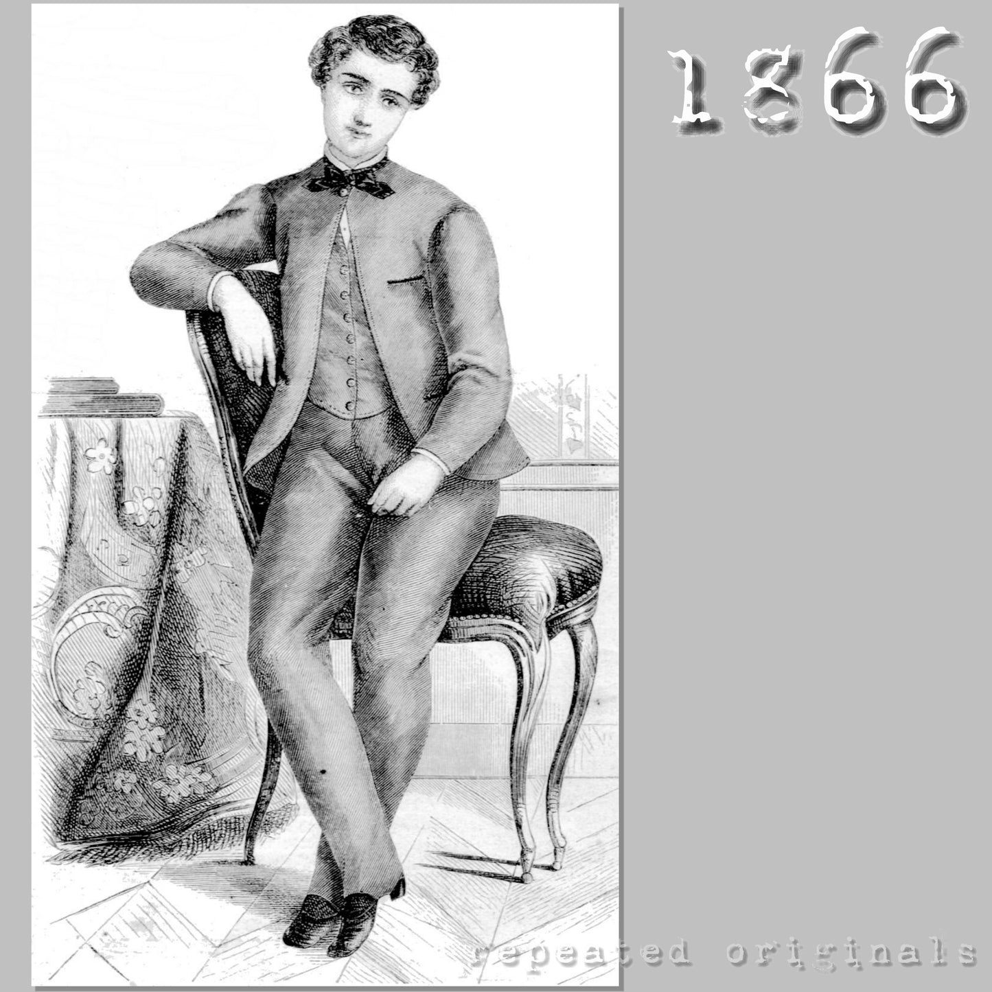 1866 Suit for Boy 14 - 16 Years Sewing Pattern - INSTANT DOWNLOAD PDF
