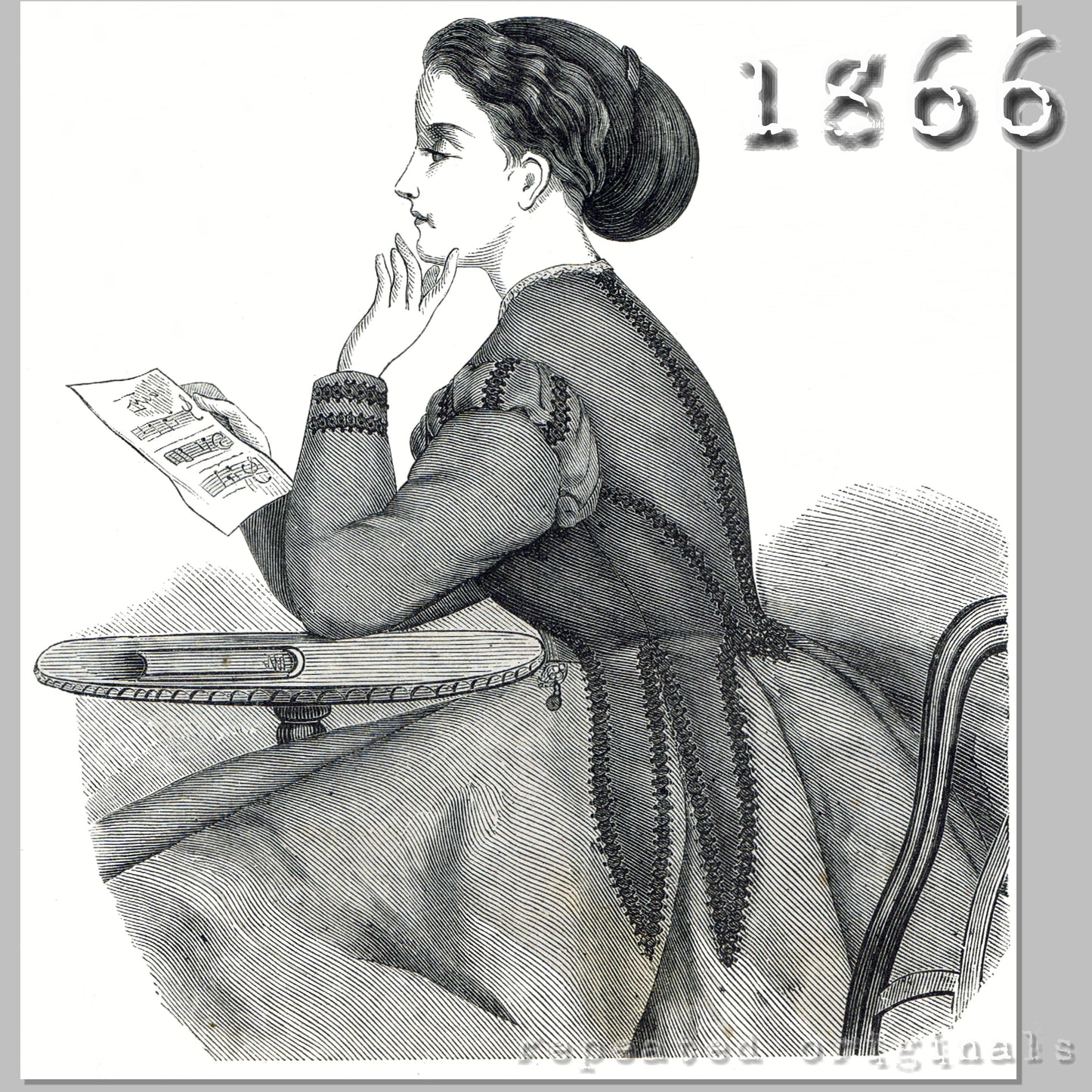 1866 Jacket with Points Sewing Pattern - INSTANT DOWNLOAD PDF