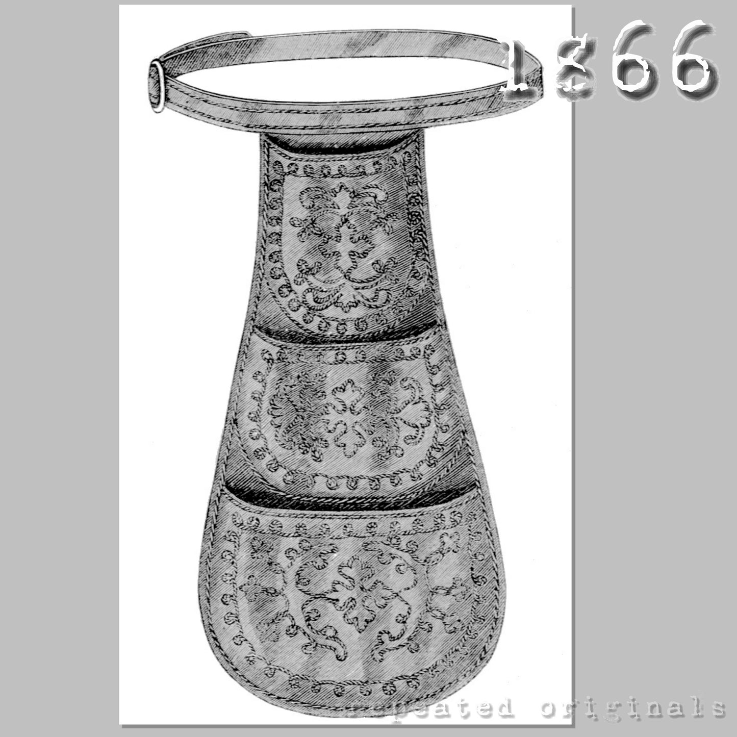 1866 Pocket on Belt Sewing Pattern - INSTANT DOWNLOAD PDF