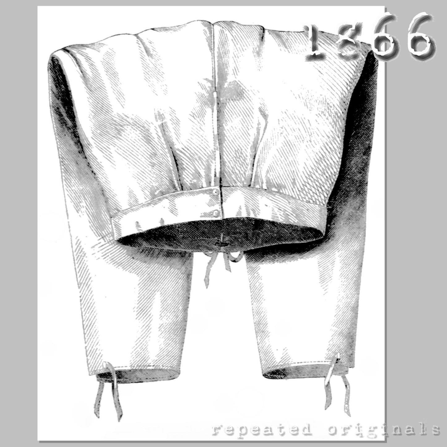 1866 Mens Underwear Sewing Pattern - INSTANT DOWNLOAD PDF