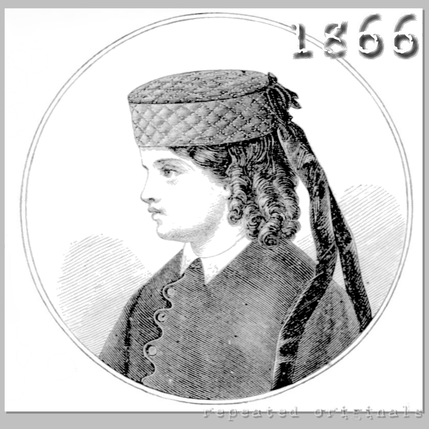 1866 Cashmere Hat for Child 4 to 6 Sewing Pattern - INSTANT DOWNLOAD PDF