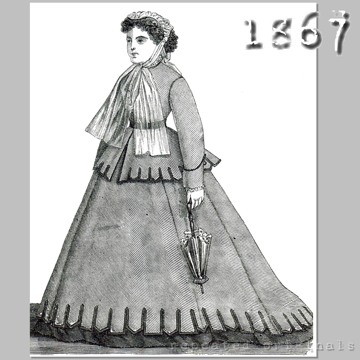 1867 Dolls Clothes Sewing Pattern - INSTANT DOWNLOAD PDF