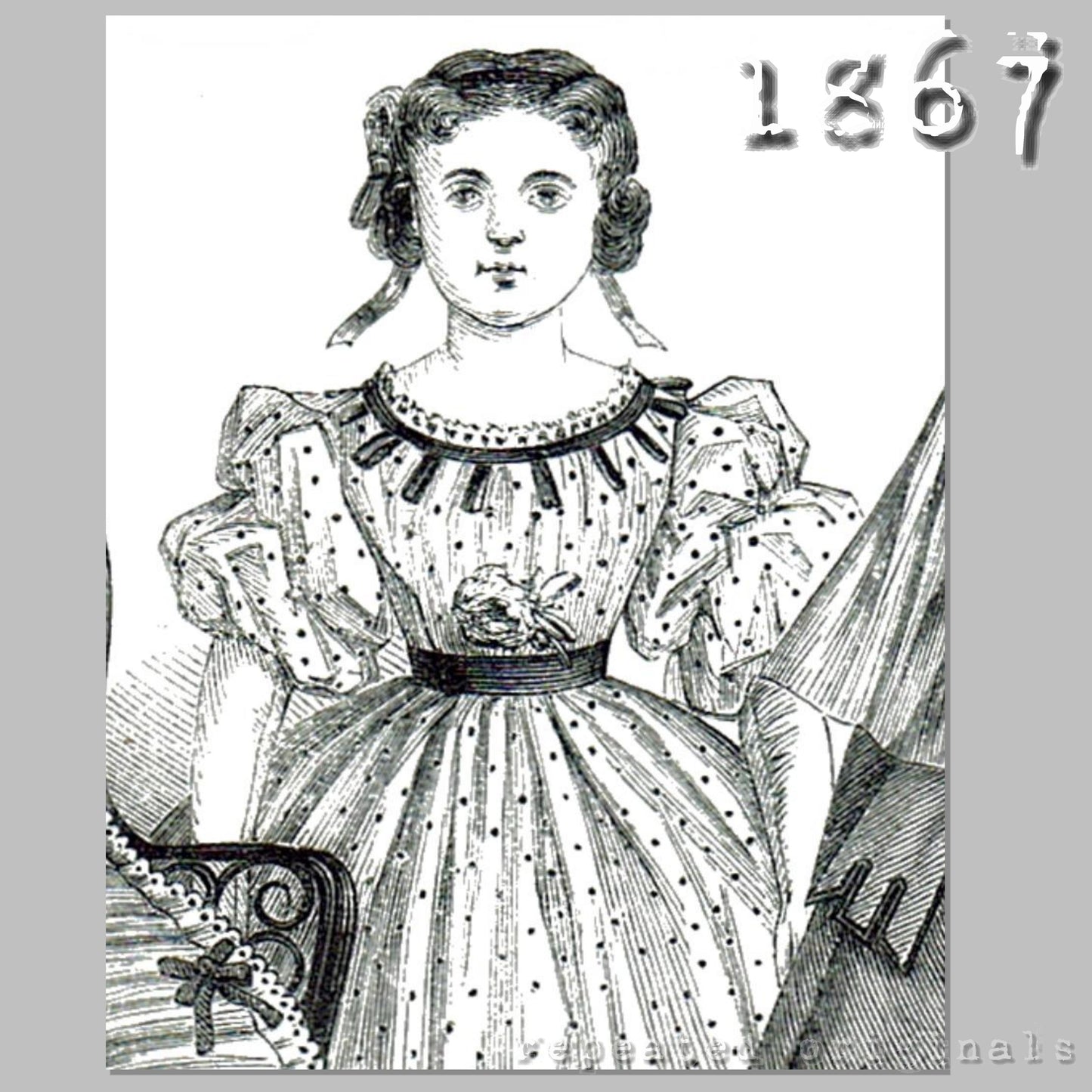 1867 Dolls Clothes Sewing Pattern - INSTANT DOWNLOAD PDF