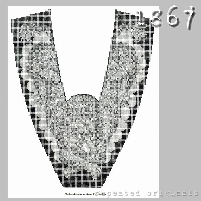 1867 Men's Tapestry Shoe Embroidery Pattern - INSTANT DOWNLOAD PDF