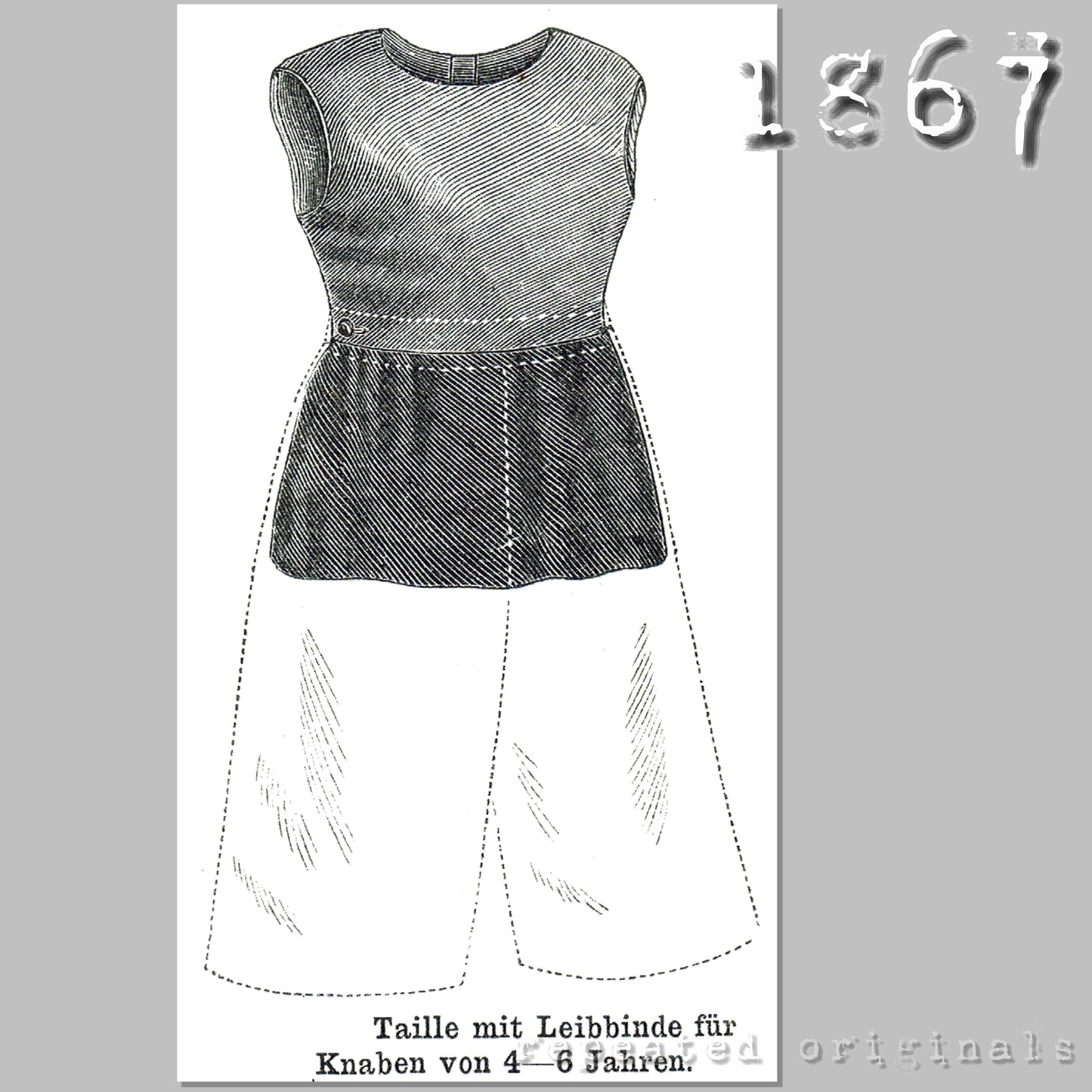 1867 Under body for boy from 4 to 6 years old Sewing