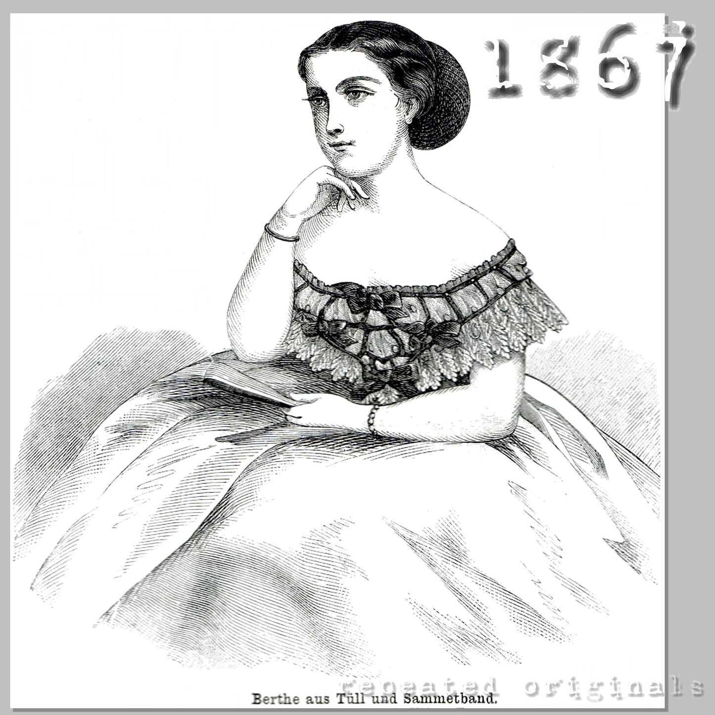 1867 Bertha Sewing Pattern - INSTANT DOWNLOAD PDF