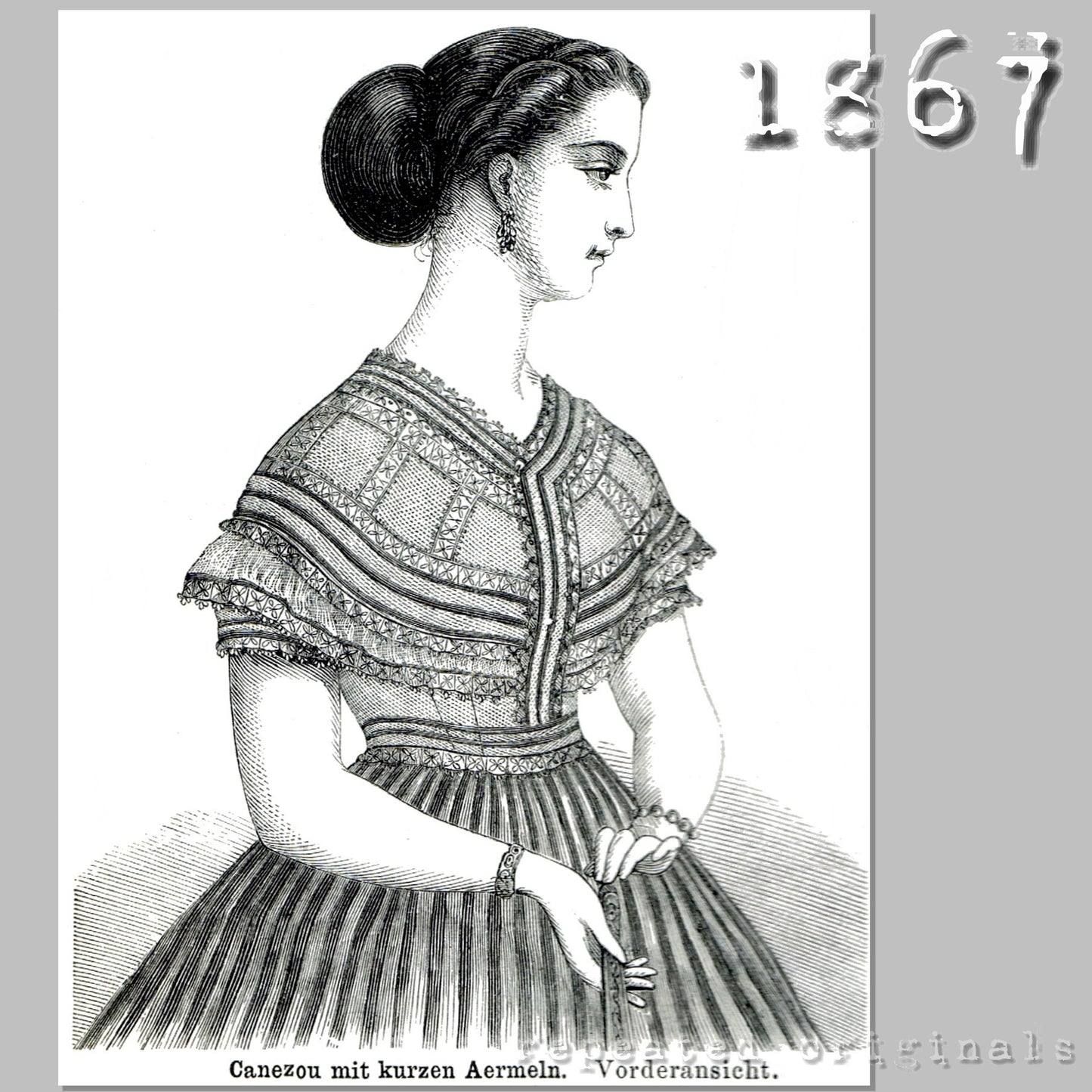 1867 Canezou Sewing Pattern - INSTANT DOWNLOAD PDF