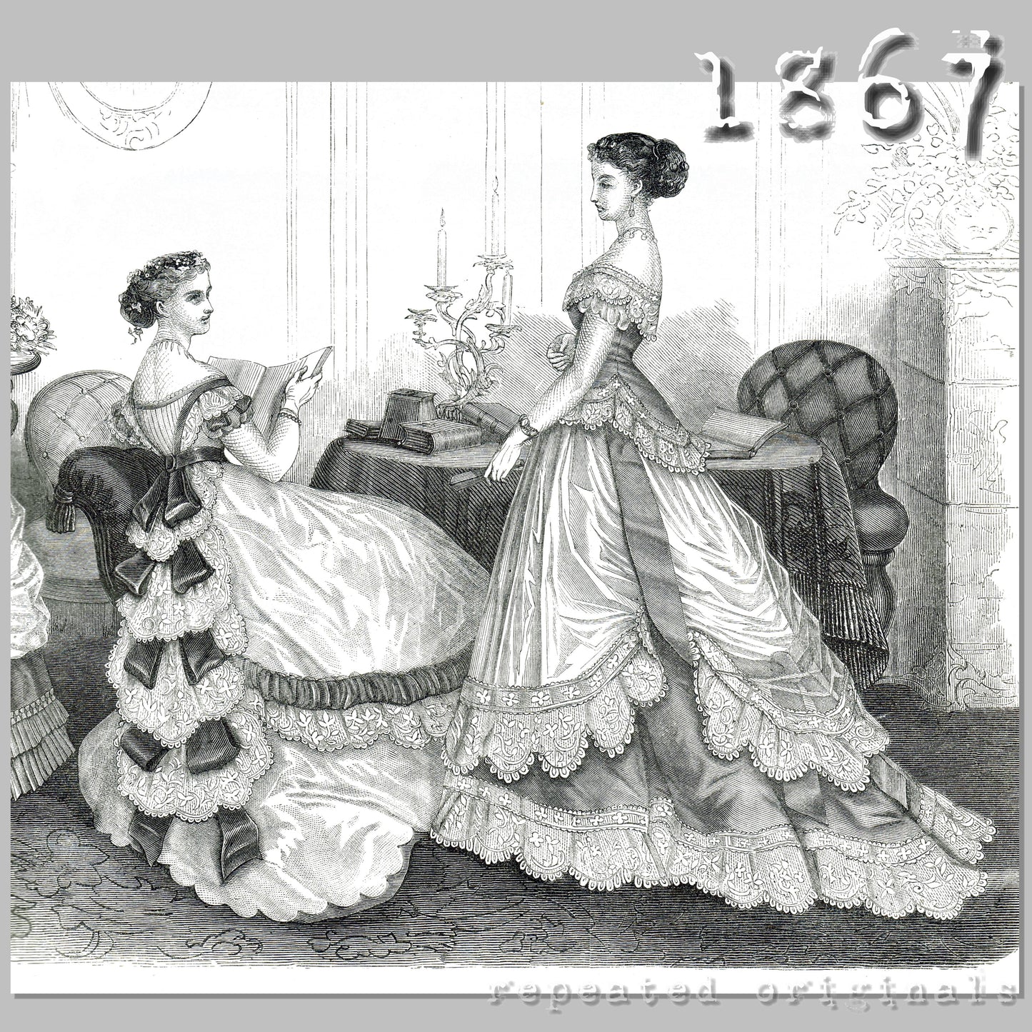 1867 Ball or Society Bodice Sewing Pattern - INSTANT DOWNLOAD PDF