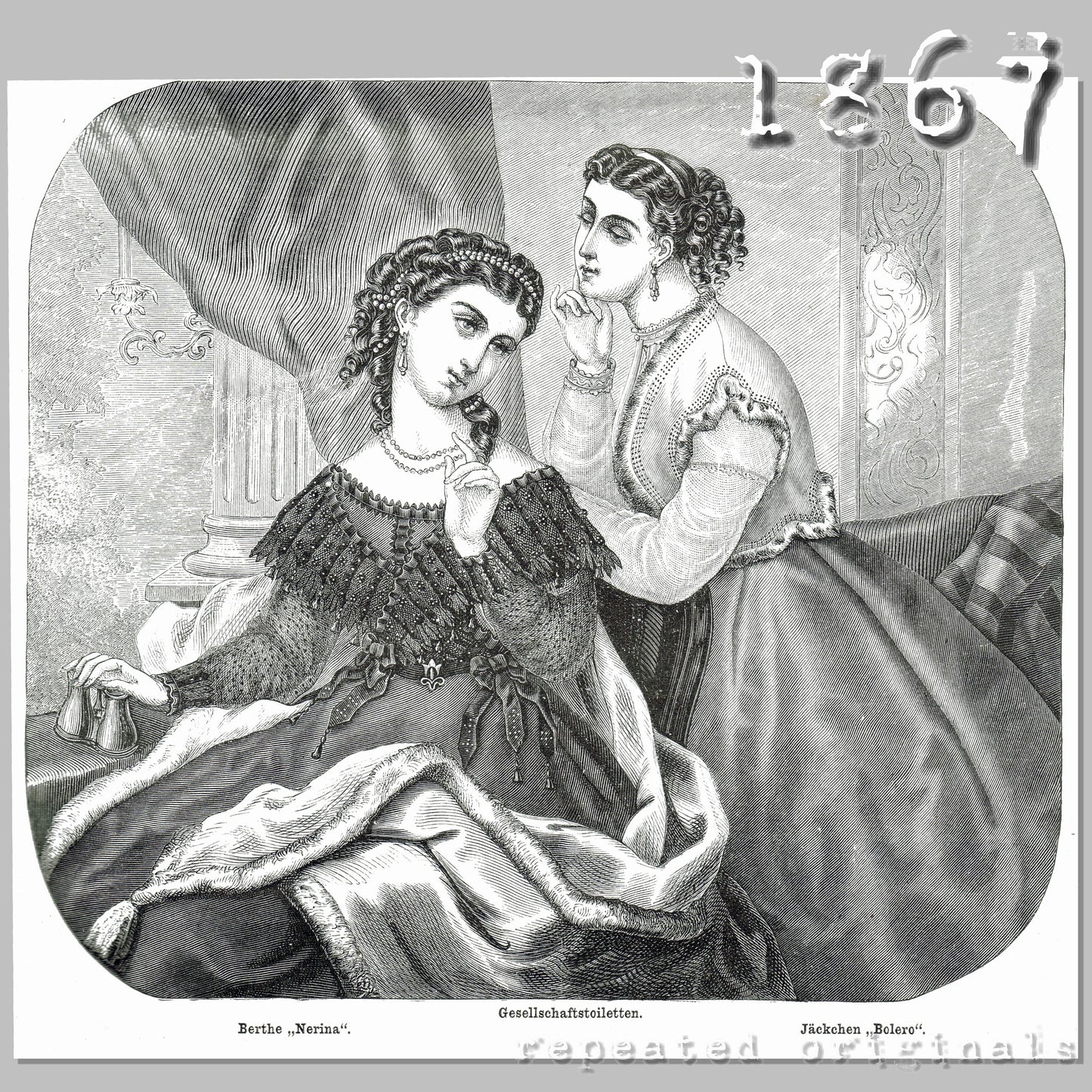 1867 Berthe Sewing Pattern - INSTANT DOWNLOAD PDF