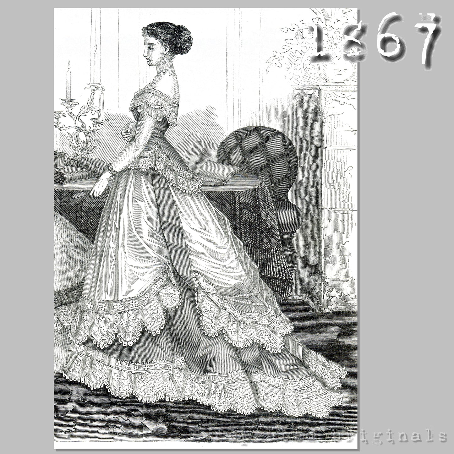 1867 Ball or Society Bodice Sewing Pattern - INSTANT DOWNLOAD PDF