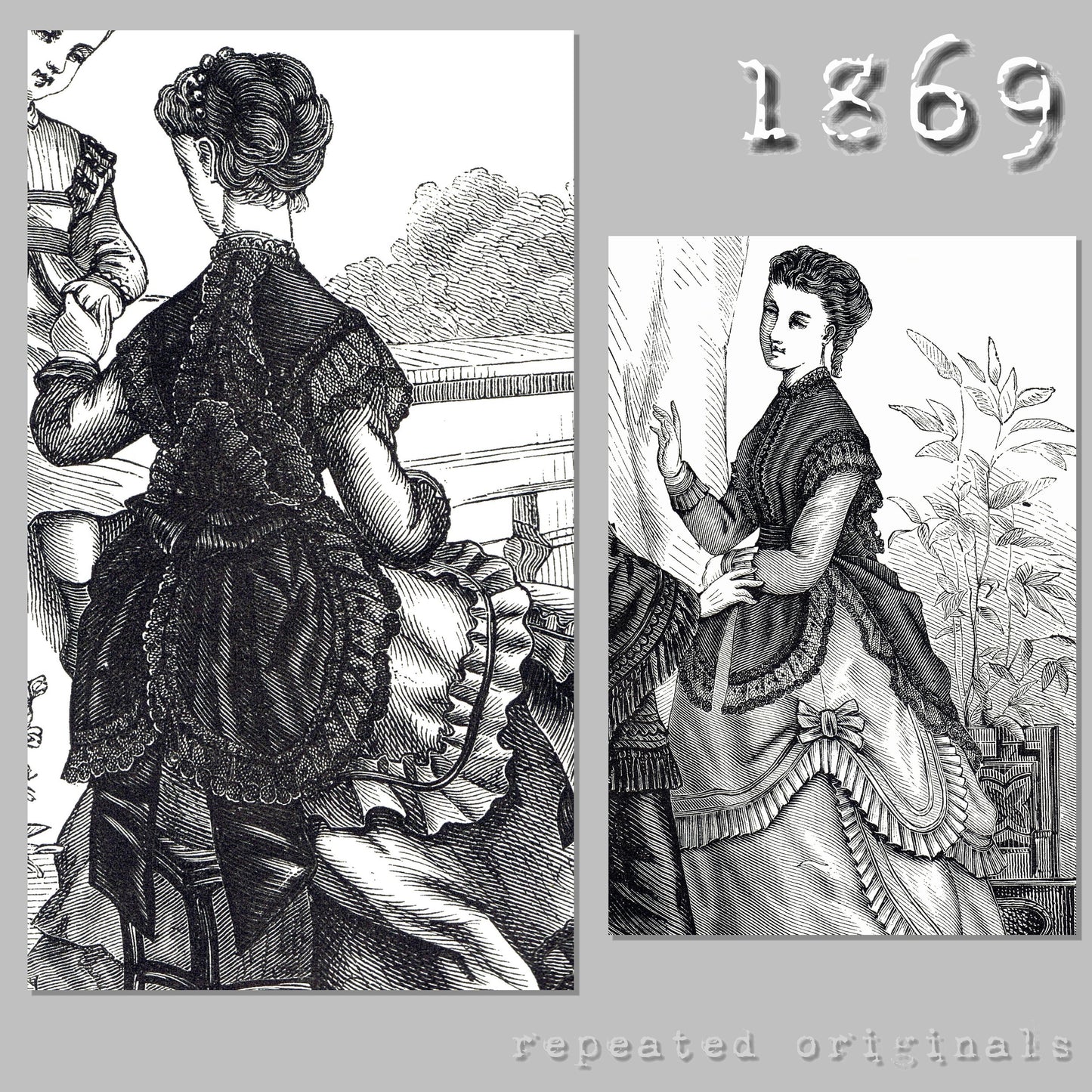 1869 Fichu Sewing Pattern - INSTANT DOWNLOAD PDF