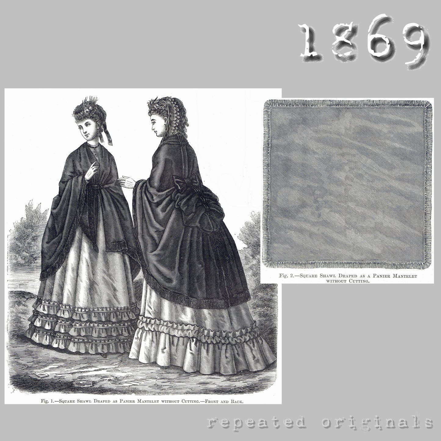 1869 Mantelet Sewing Pattern - INSTANT DOWNLOAD PDF