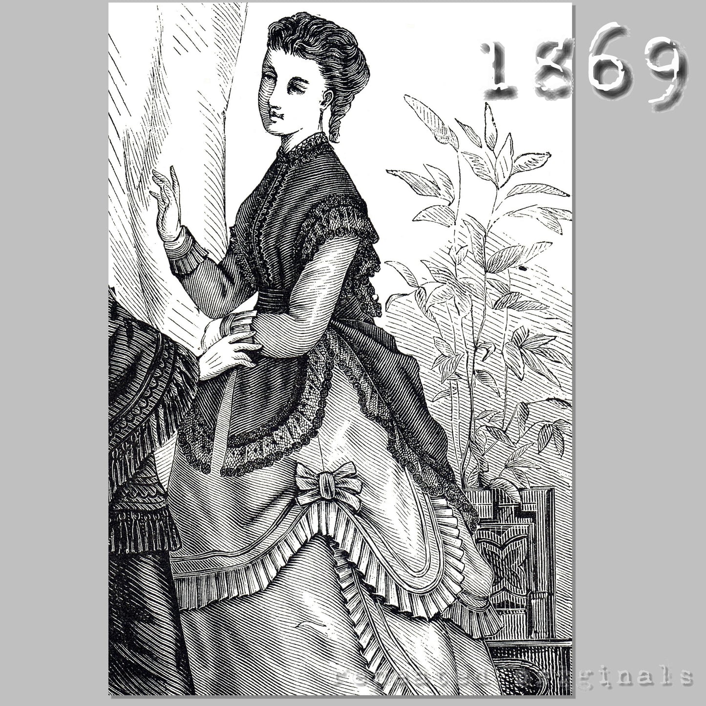1869 Fichu Sewing Pattern - INSTANT DOWNLOAD PDF