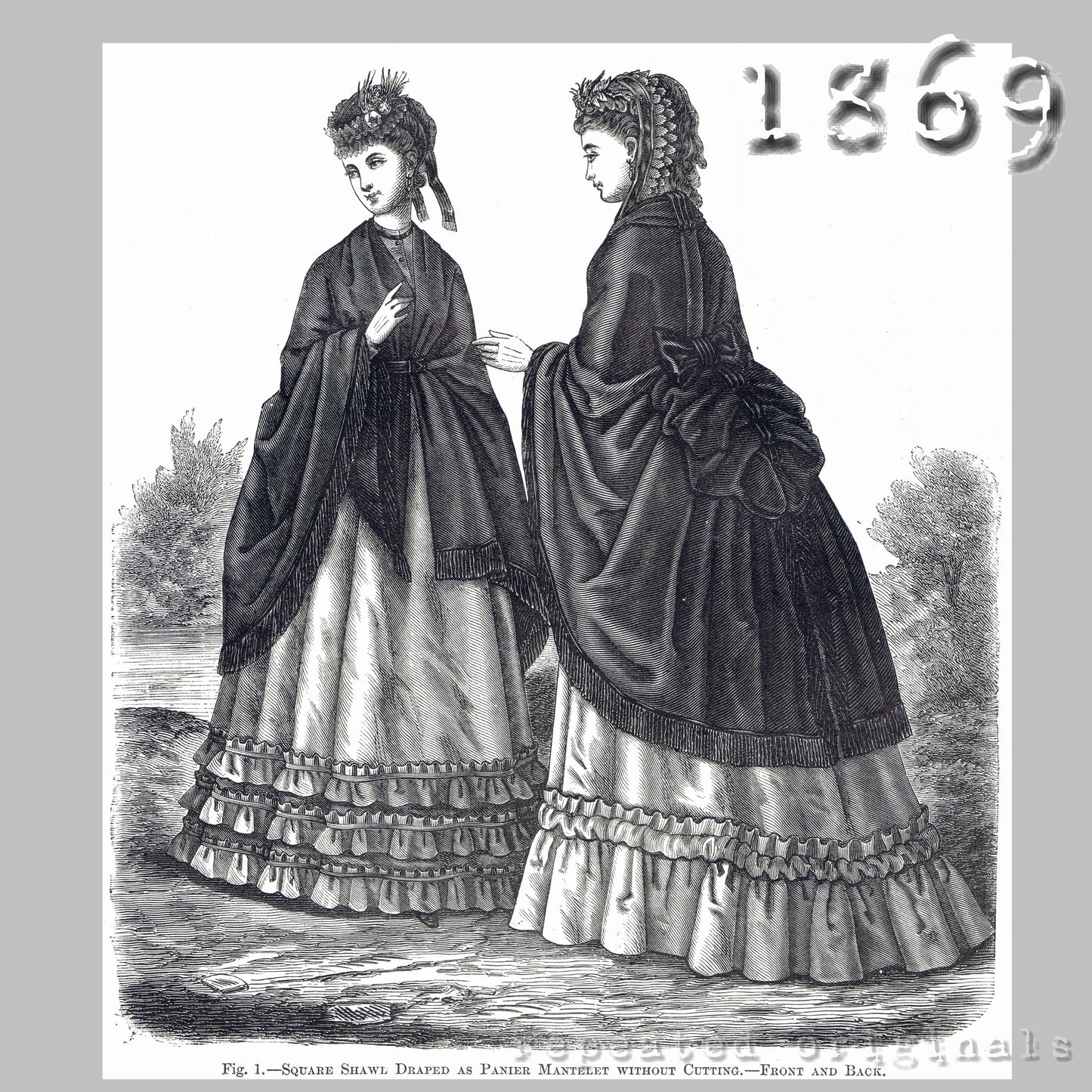 1869 Mantelet Sewing Pattern - INSTANT DOWNLOAD PDF