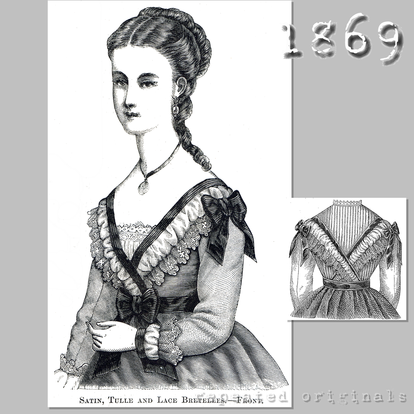 1869 Bretelles Sewing Pattern - INSTANT DOWNLOAD PDF