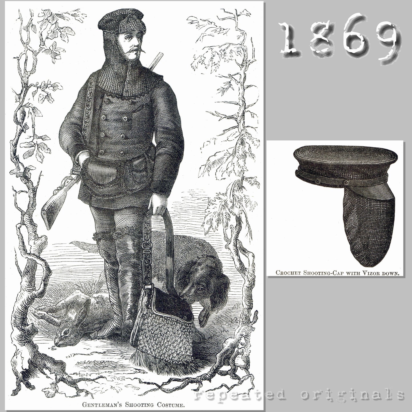 1869 Gentleman's Shooting Costume Pattern - INSTANT DOWNLOAD PDF