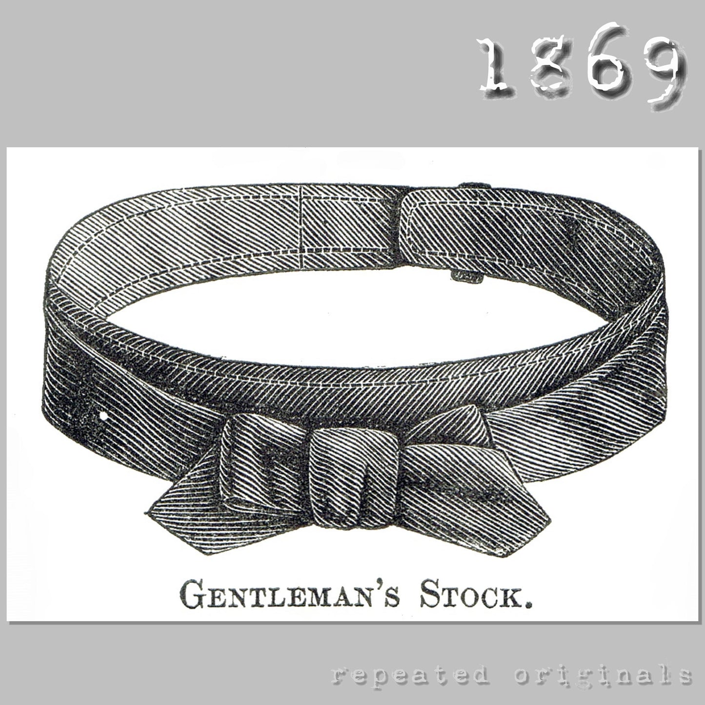 1869 Gentleman's Stock Sewing Pattern - INSTANT DOWNLOAD PDF