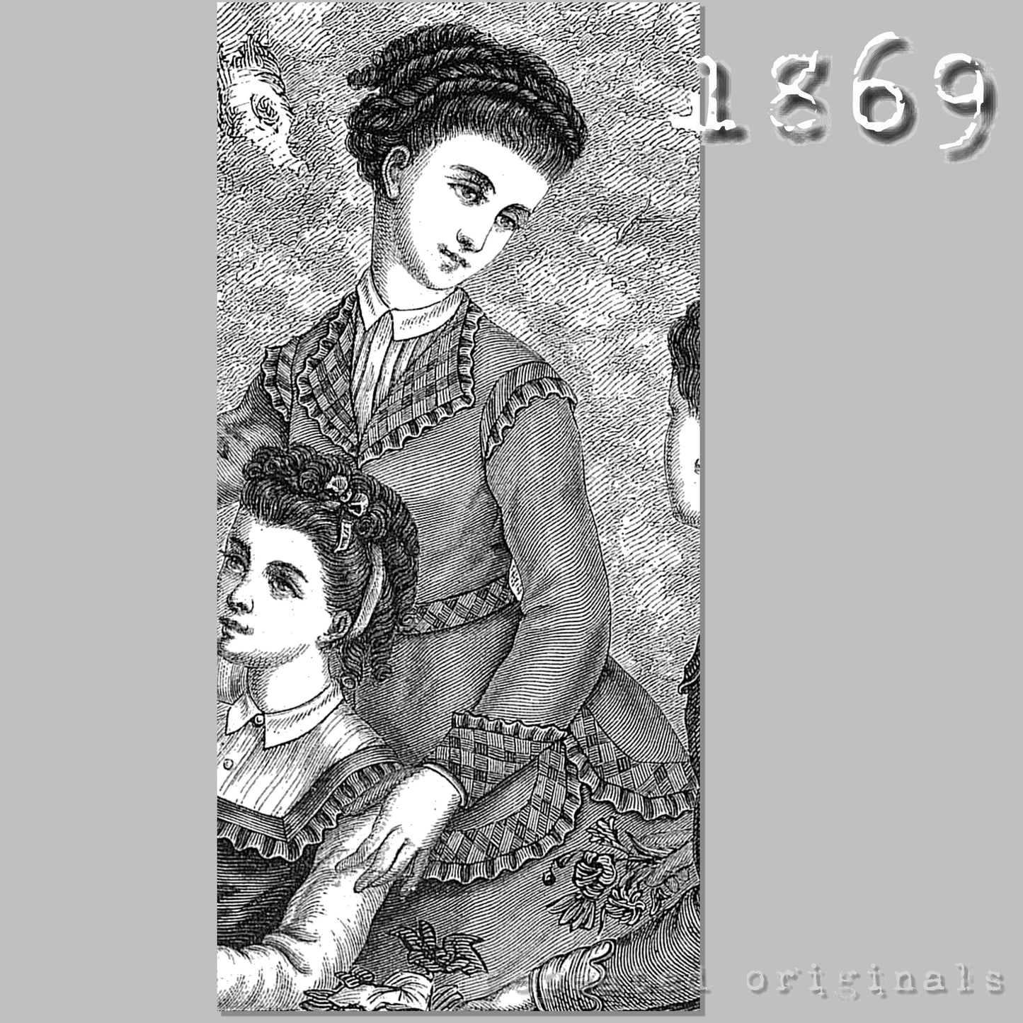 1869 High Waist Bodice for Girls 13 - 15 Sewing Pattern - INSTANT DOWNLOAD PDF