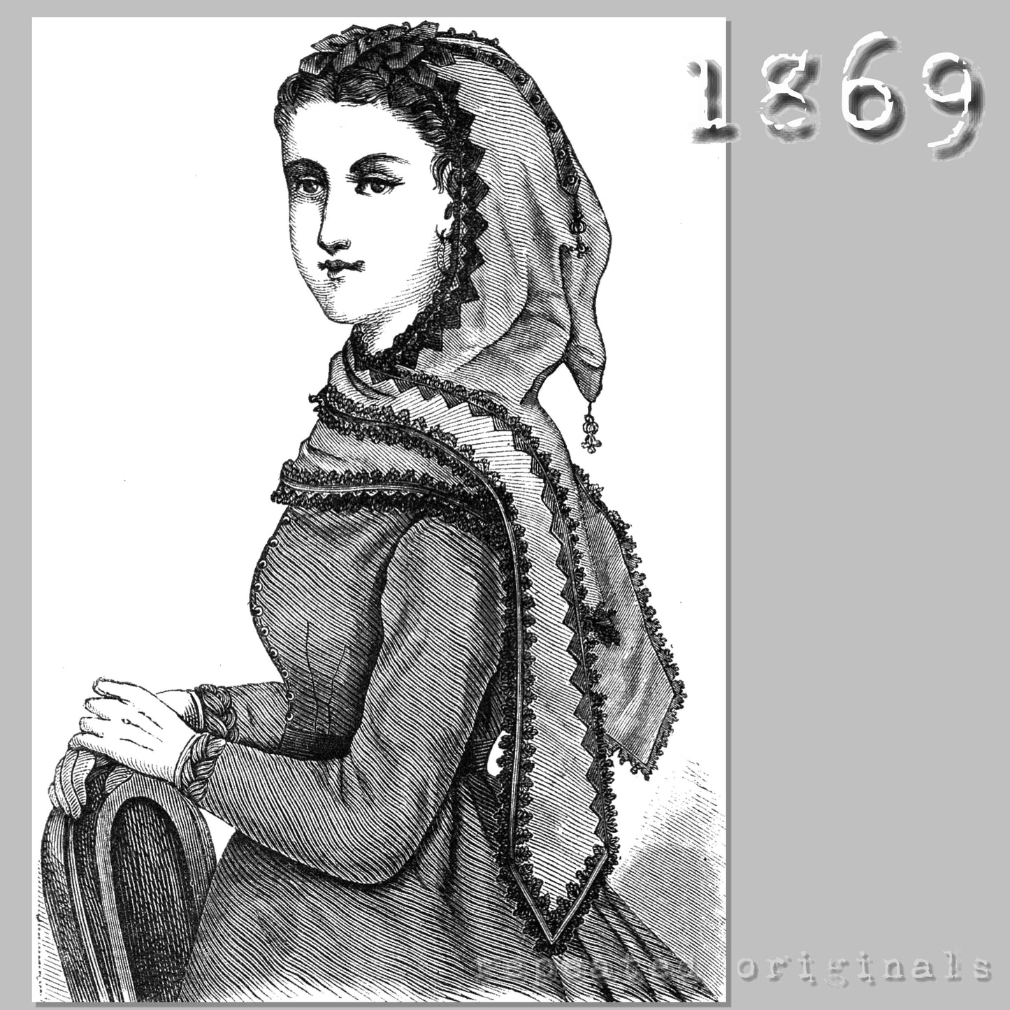 1869 Baschlik Hood Sewing Pattern - INSTANT DOWNLOAD PDF
