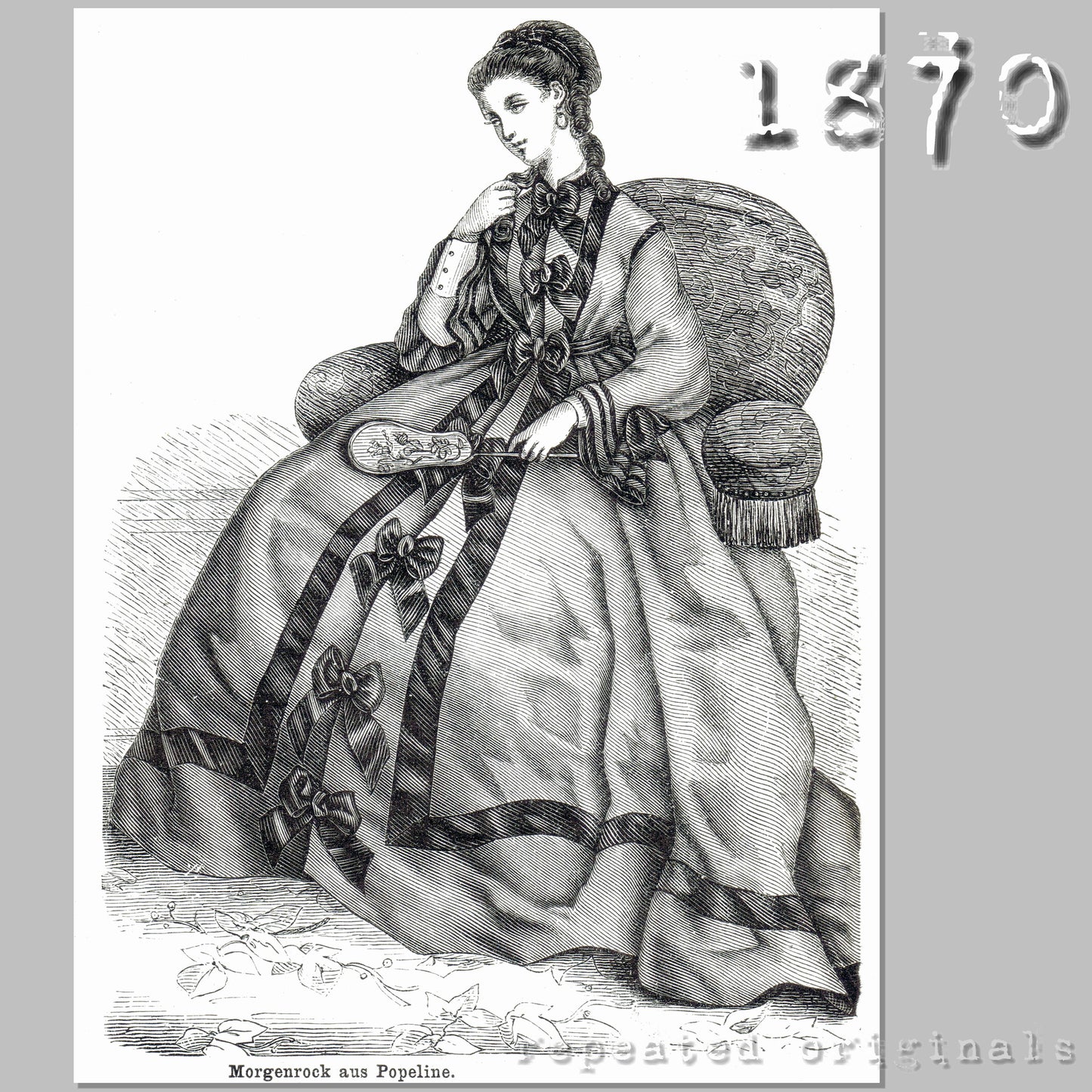 1870 Morning Dress Sewing Pattern - INSTANT DOWNLOAD PDF