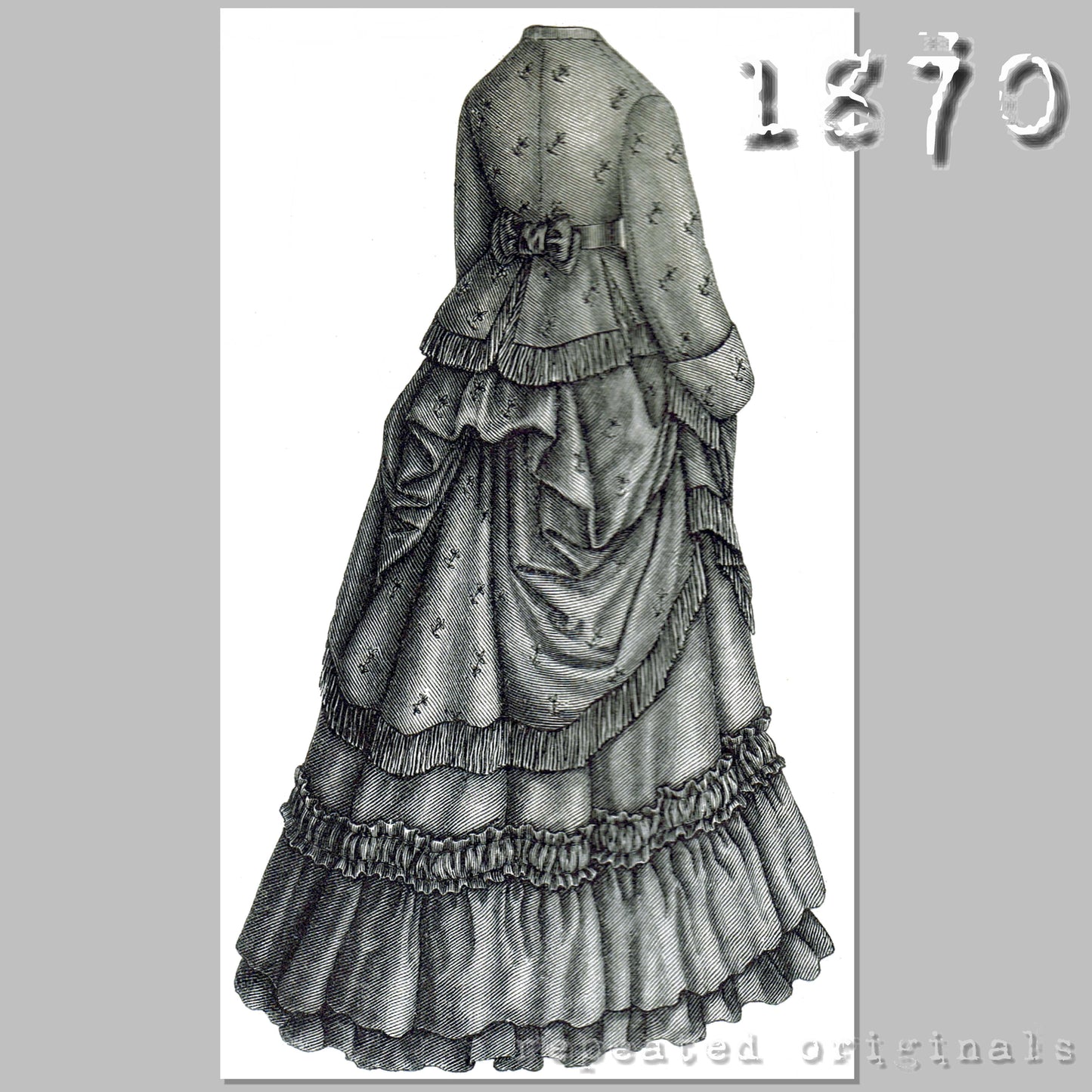 1870 Pansy Coloured Suit Sewing Pattern - INSTANT DOWNLOAD PDF