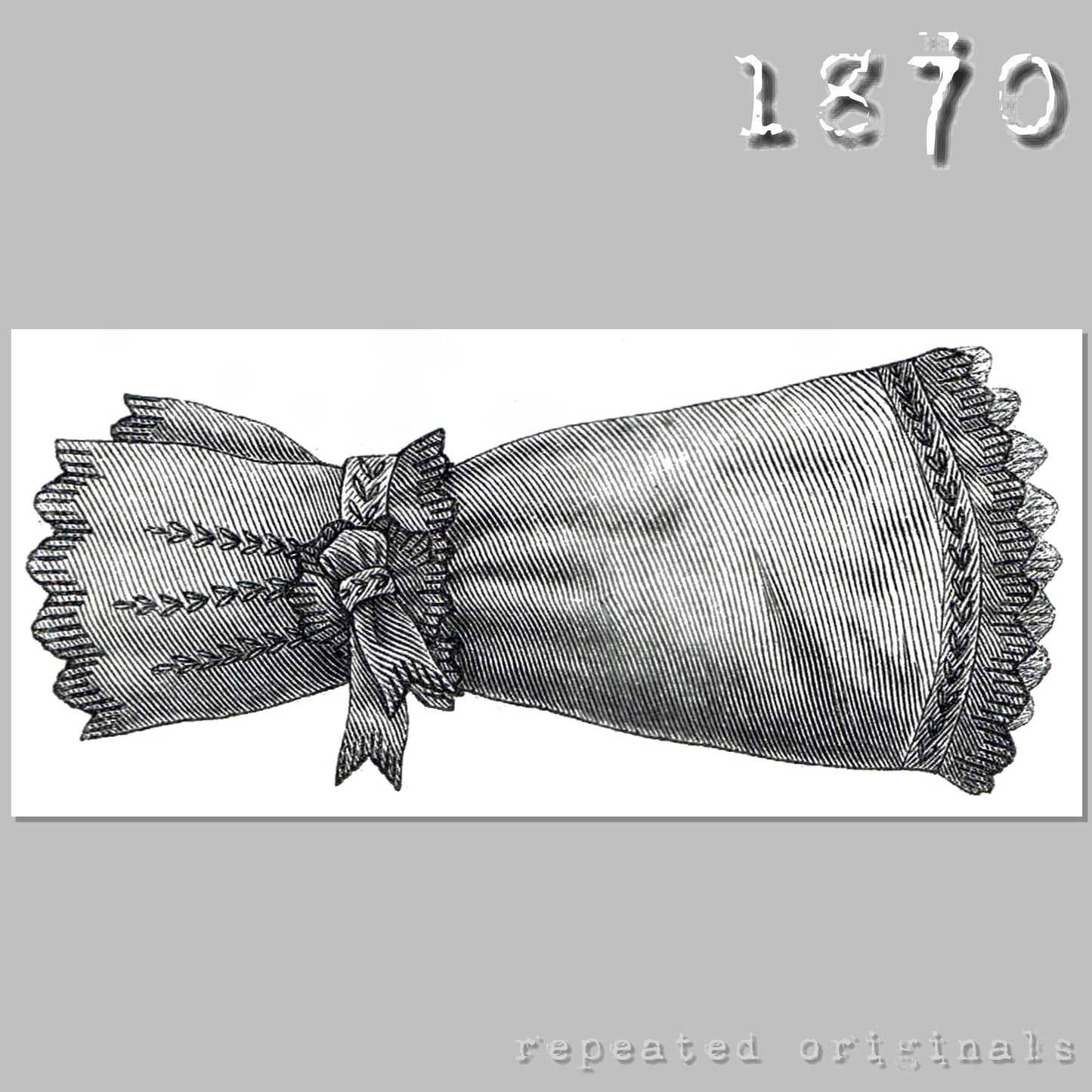 1870 Garden Mitts for Girl 6 - 8 Years Sewing Pattern - INSTANT DOWNLOAD PDF