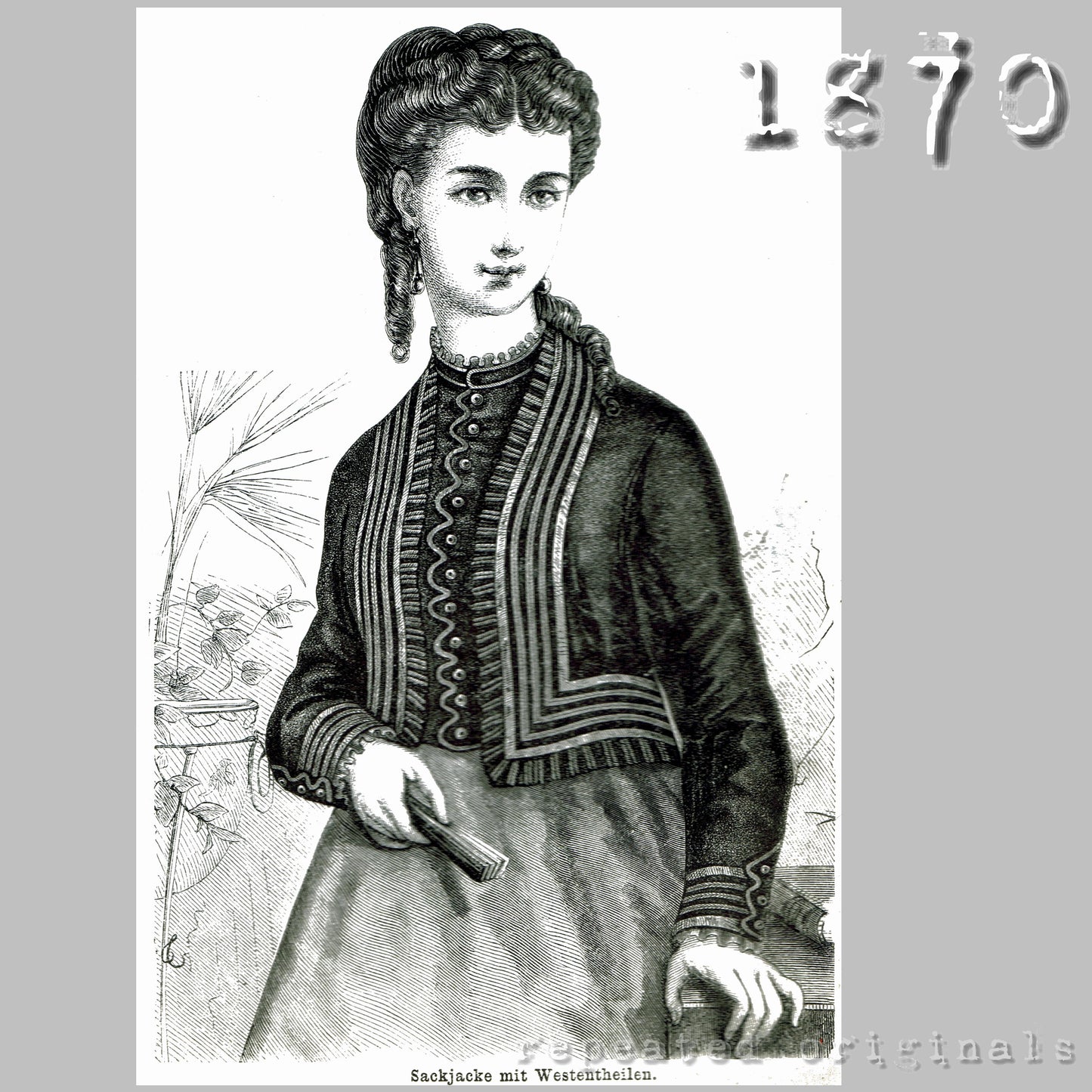 1870 Sack Jacket Sewing Pattern - INSTANT DOWNLOAD PDF