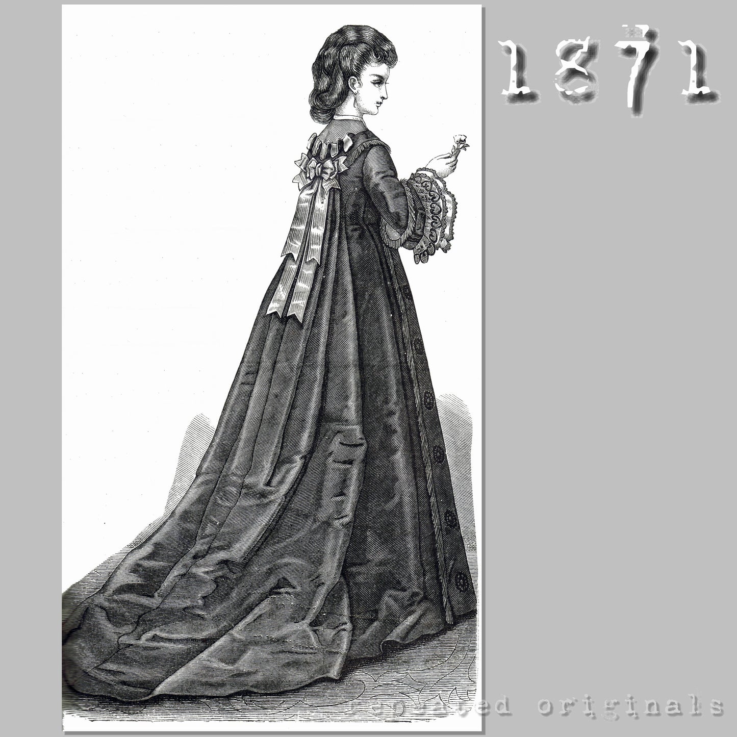 1871 Robe de Chambre (Dressing Gown) Sewing Pattern - INSTANT DOWNLOAD PDF