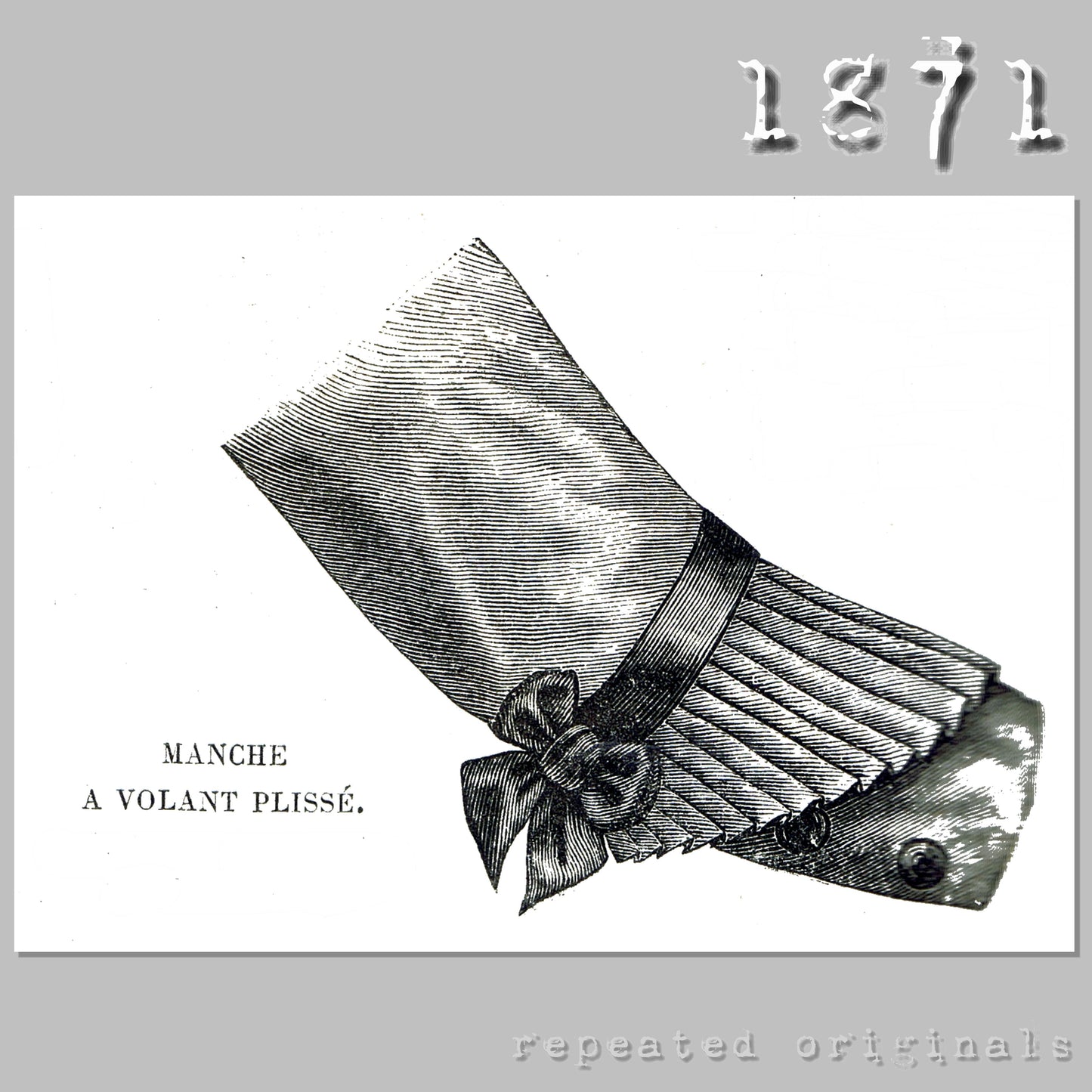 1871 Two Sleeves Sewing Pattern - INSTANT DOWNLOAD PDF