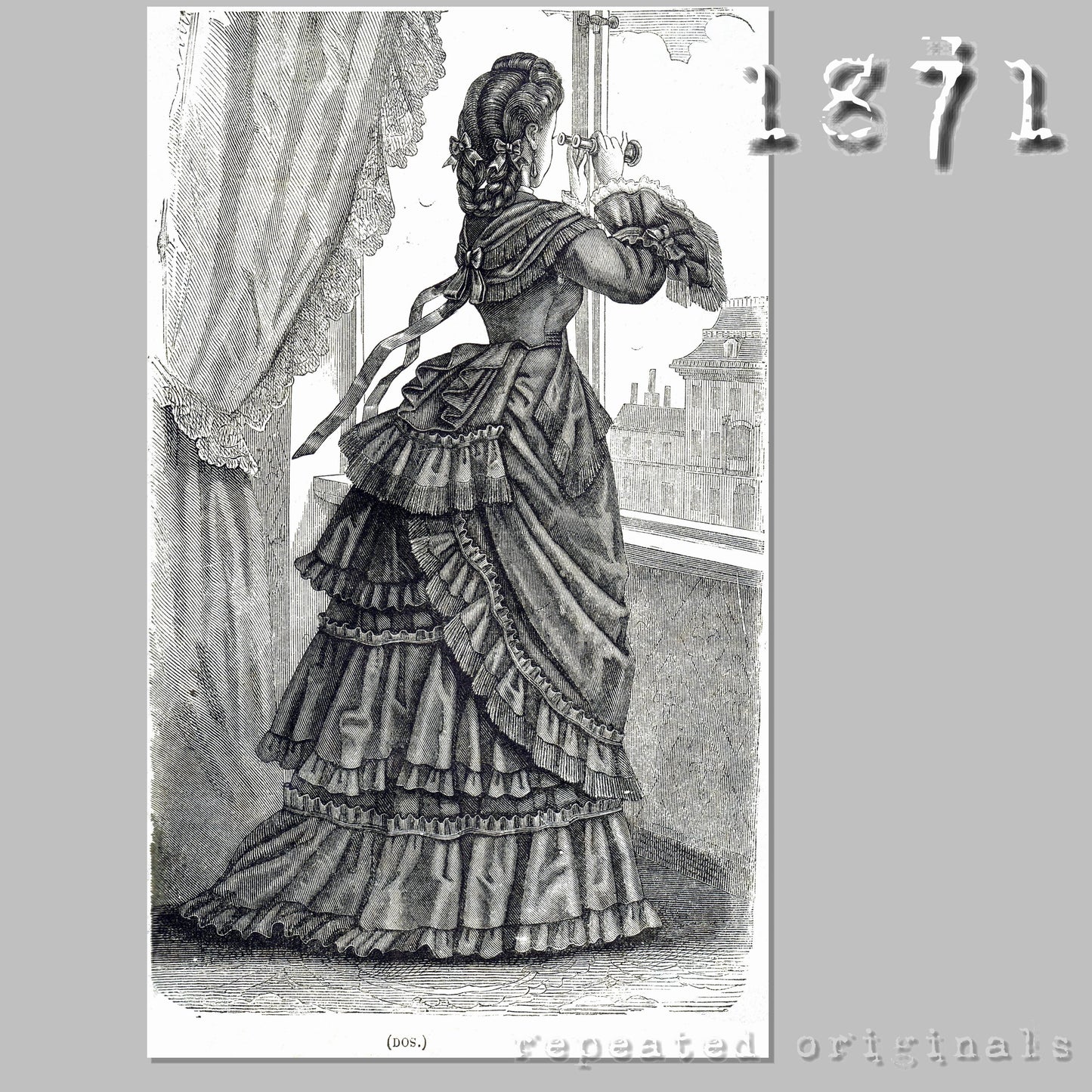 1871 Faye Dress Sewing Pattern - INSTANT DOWNLOAD PDF