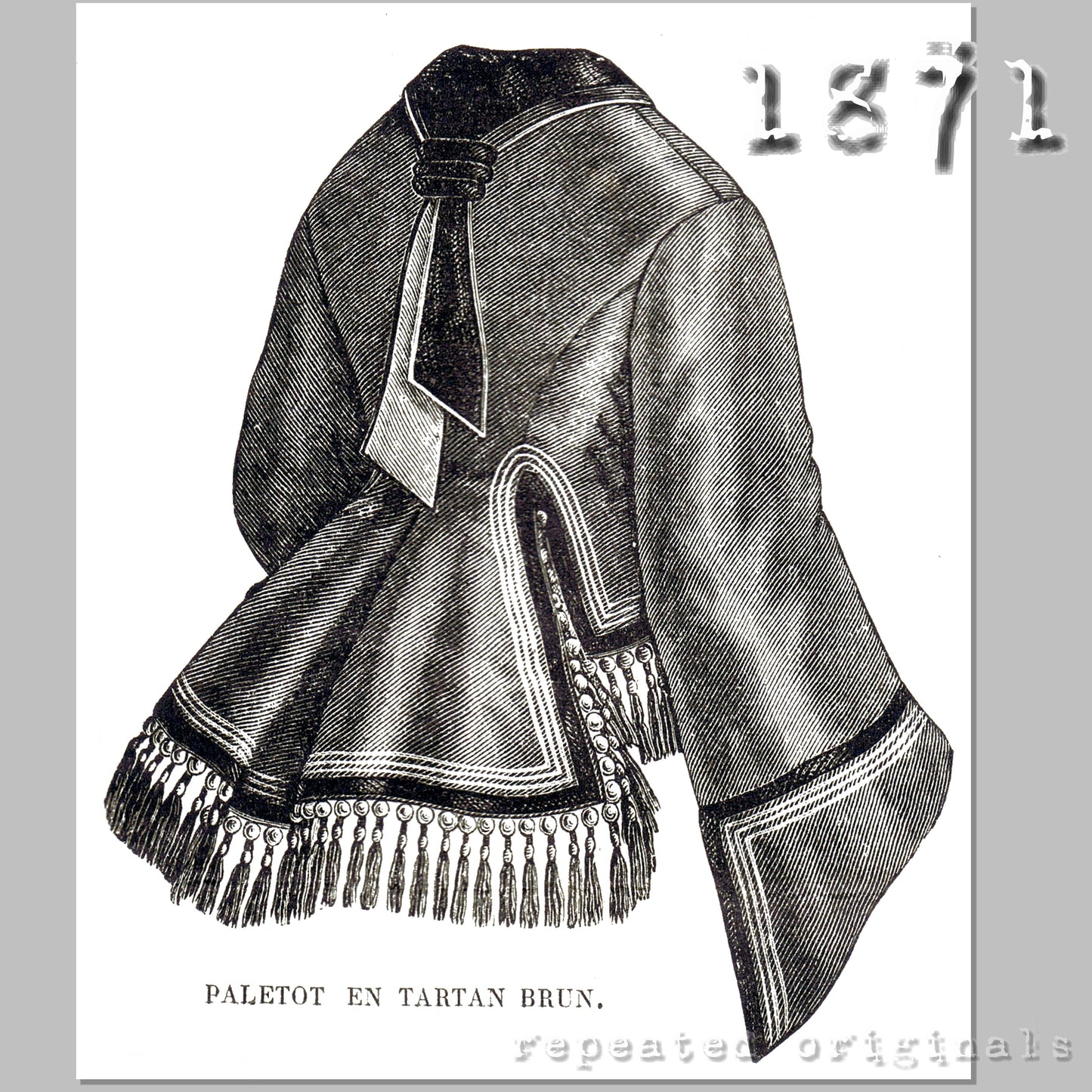 1871 Paletot Sewing Pattern - INSTANT DOWNLOAD PDF