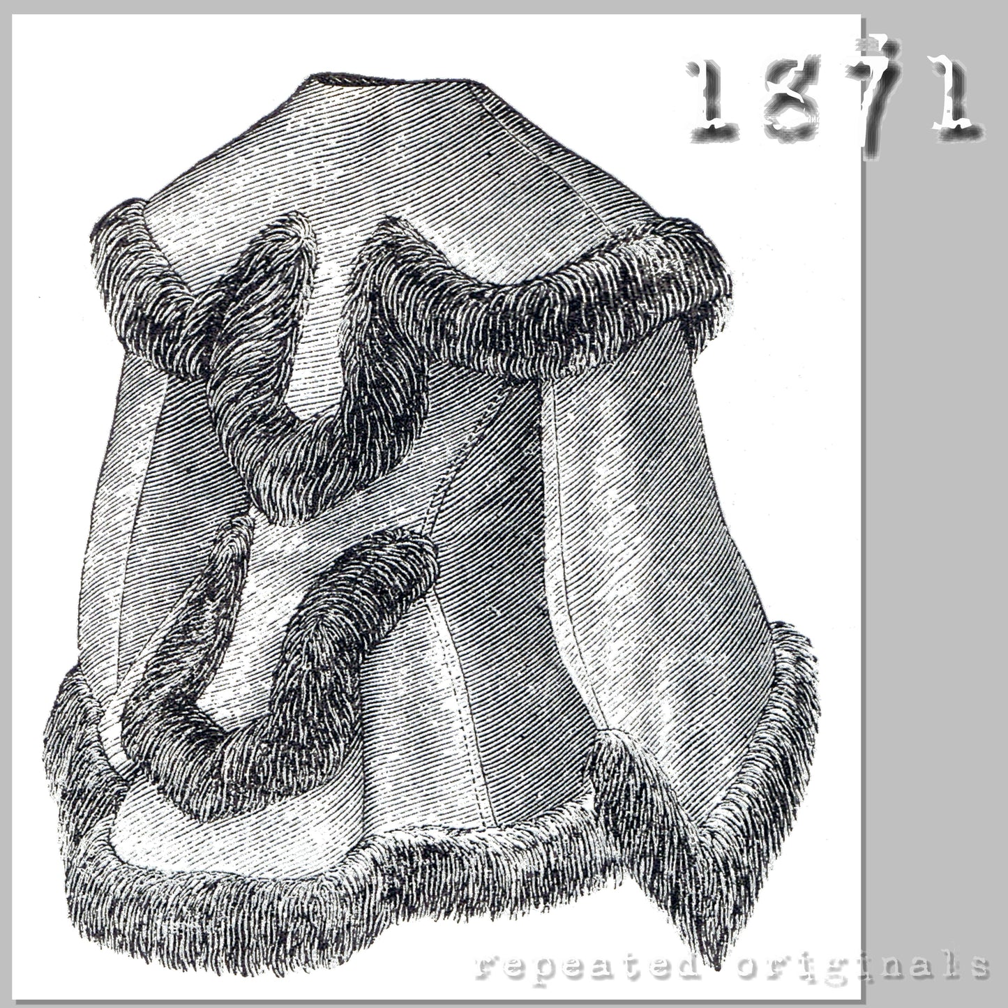 1871 Paletot for a Girl 5 - 7 Years Sewing Pattern - INSTANT DOWNLOAD PDF
