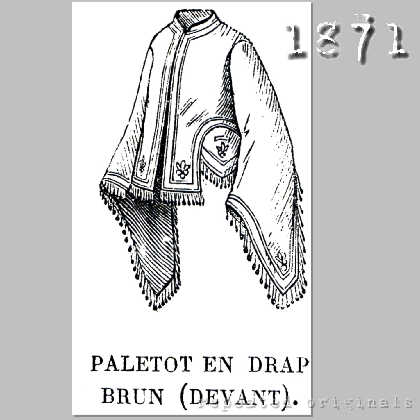 1871 Paletot Sewing Pattern - INSTANT DOWNLOAD PDF