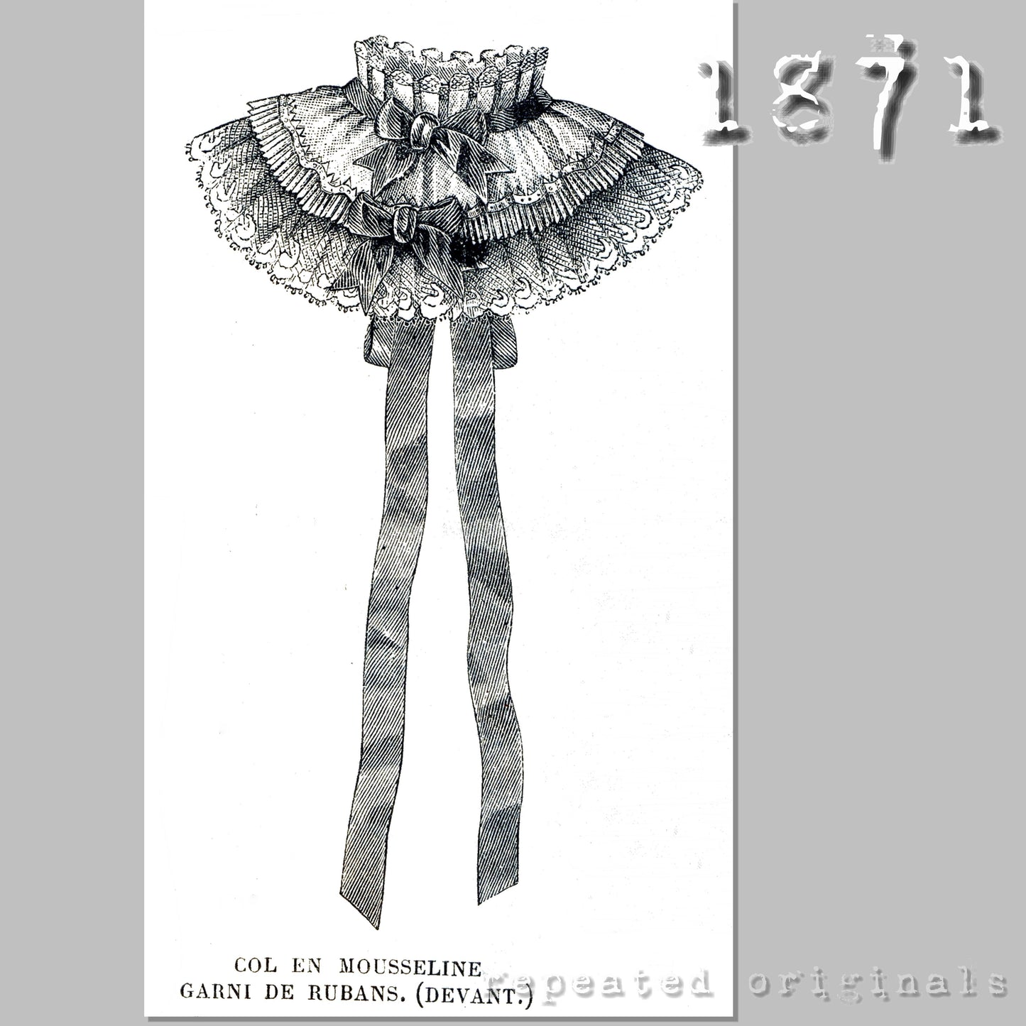 1871 Collar Sewing Pattern - INSTANT DOWNLOAD PDF